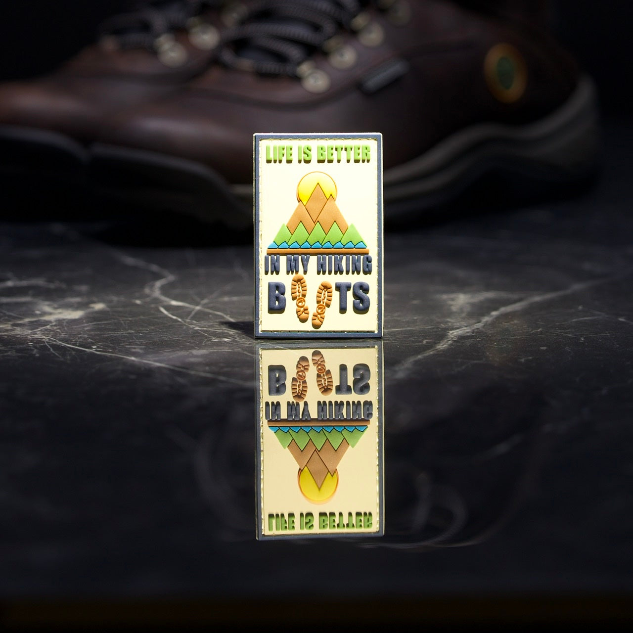 La vie est meilleure dans mes bottes de randonnée Camping Patch