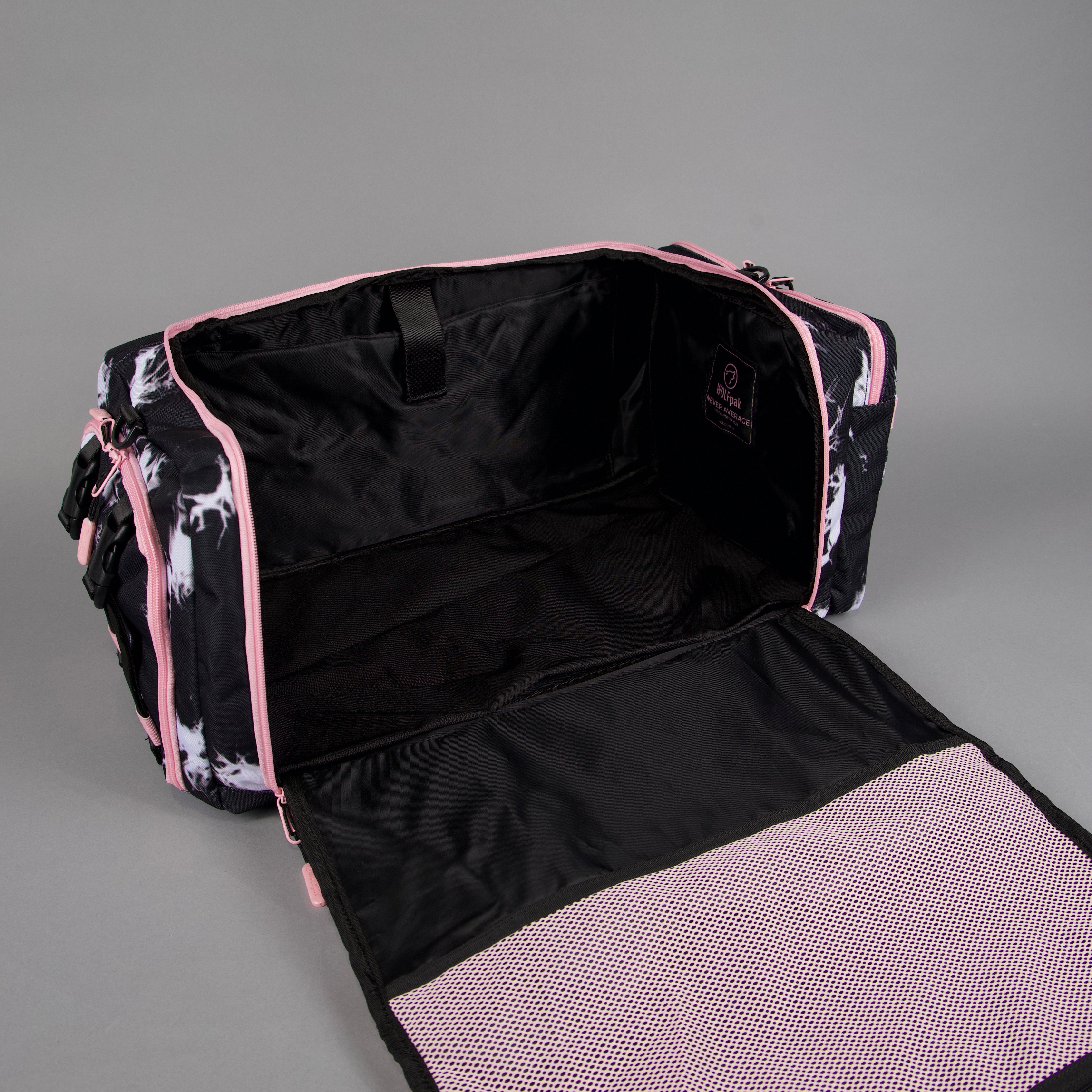 40L Ultimate Duffle Bag Black Lightning Knockout Pink
