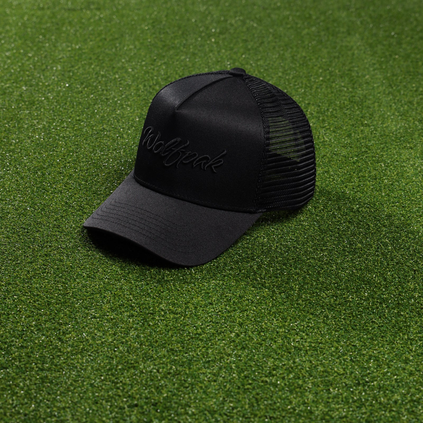 Trucker Cap Script Alpha Schwarz