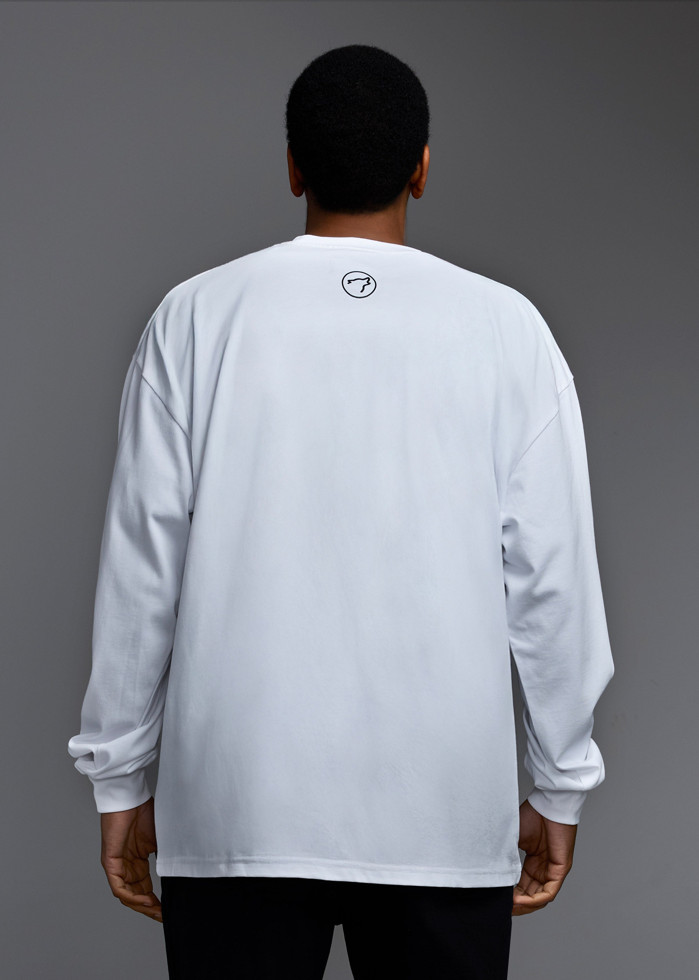Ironwood Outline White Long Sleeve Tee