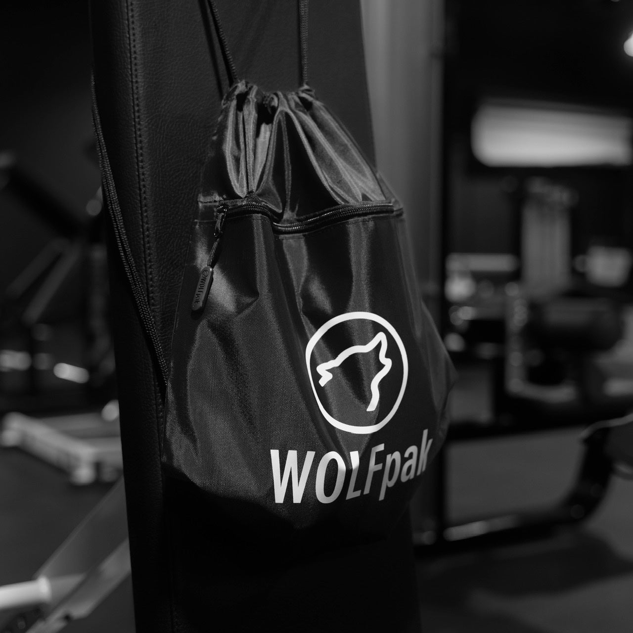 Bolsa mochila con cordón negra