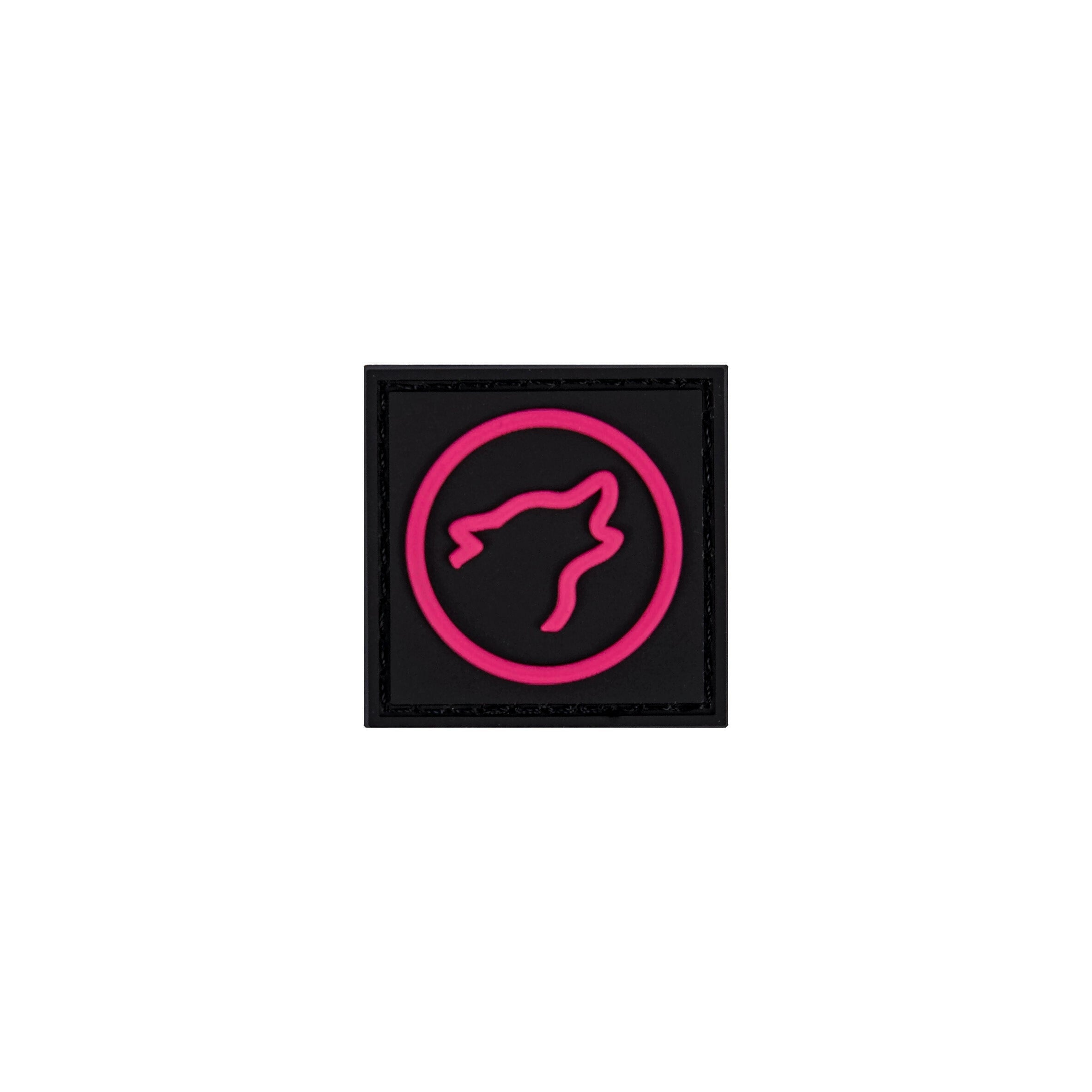 Logo testa di lupo nero/rosa