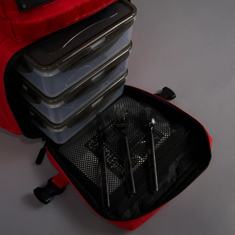 Your food rides inside the bag