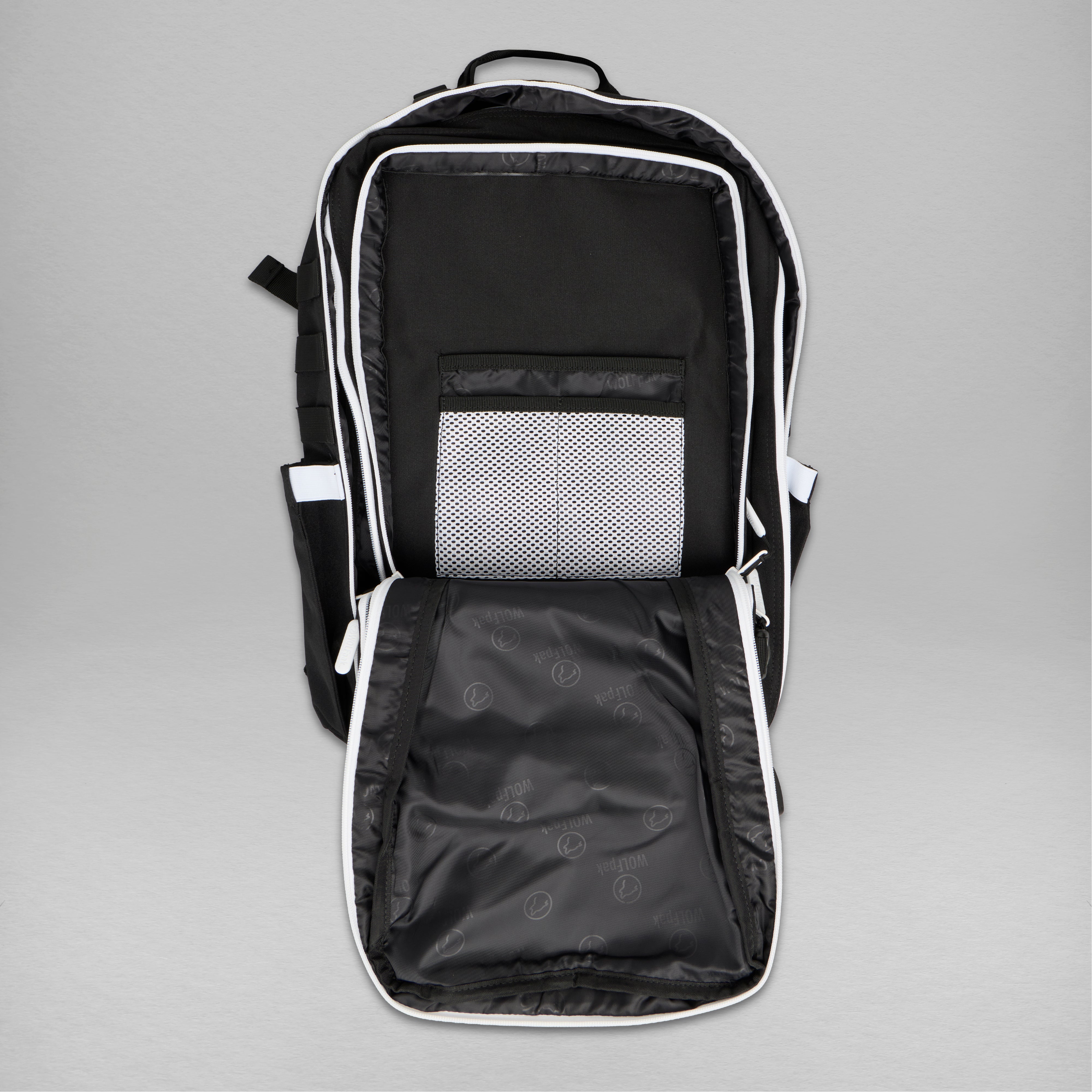 45L Backpack Alpha Black White Accents