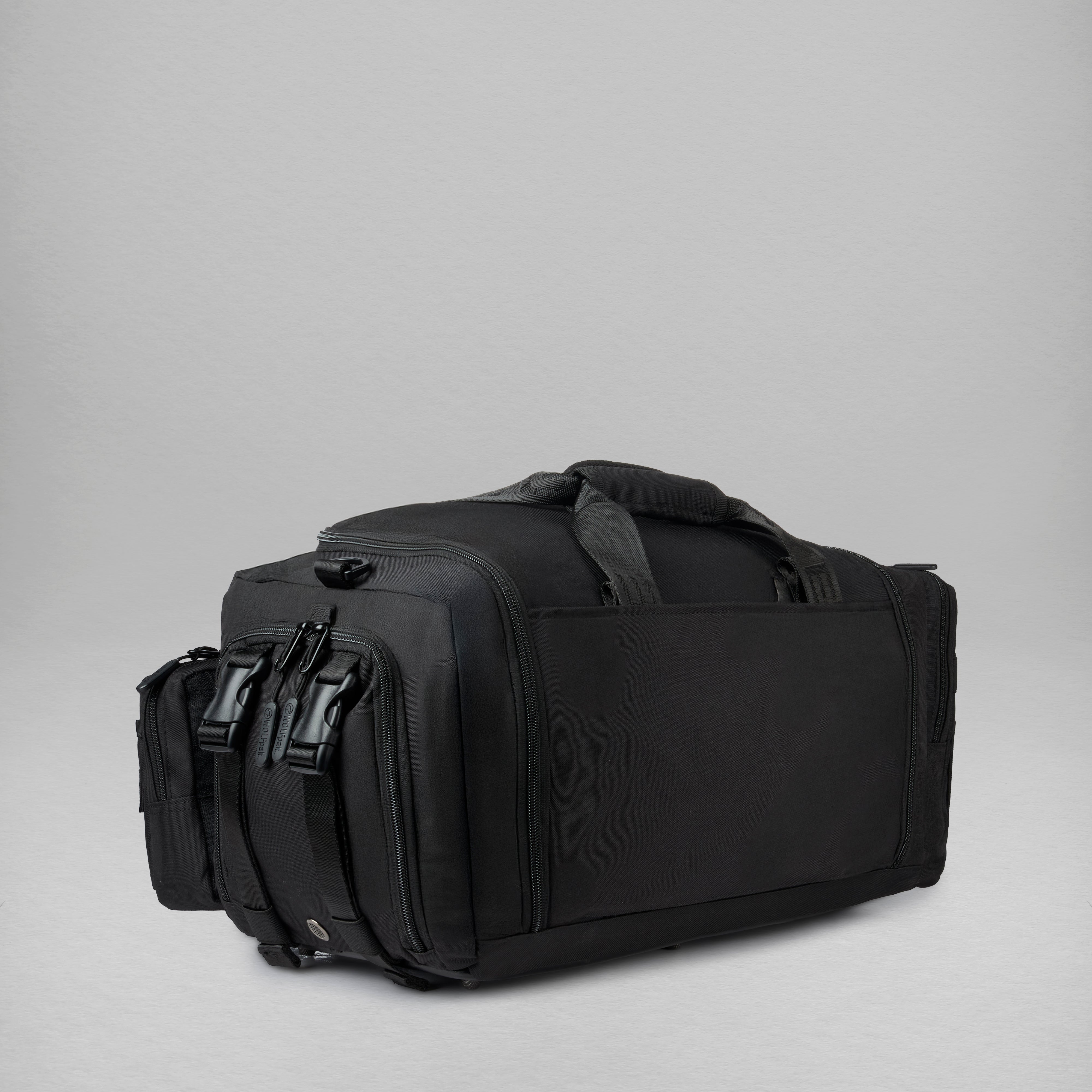 30L Perfect Duffle Bag Alpha Black (3 Pockets w/Full Velcro Front)