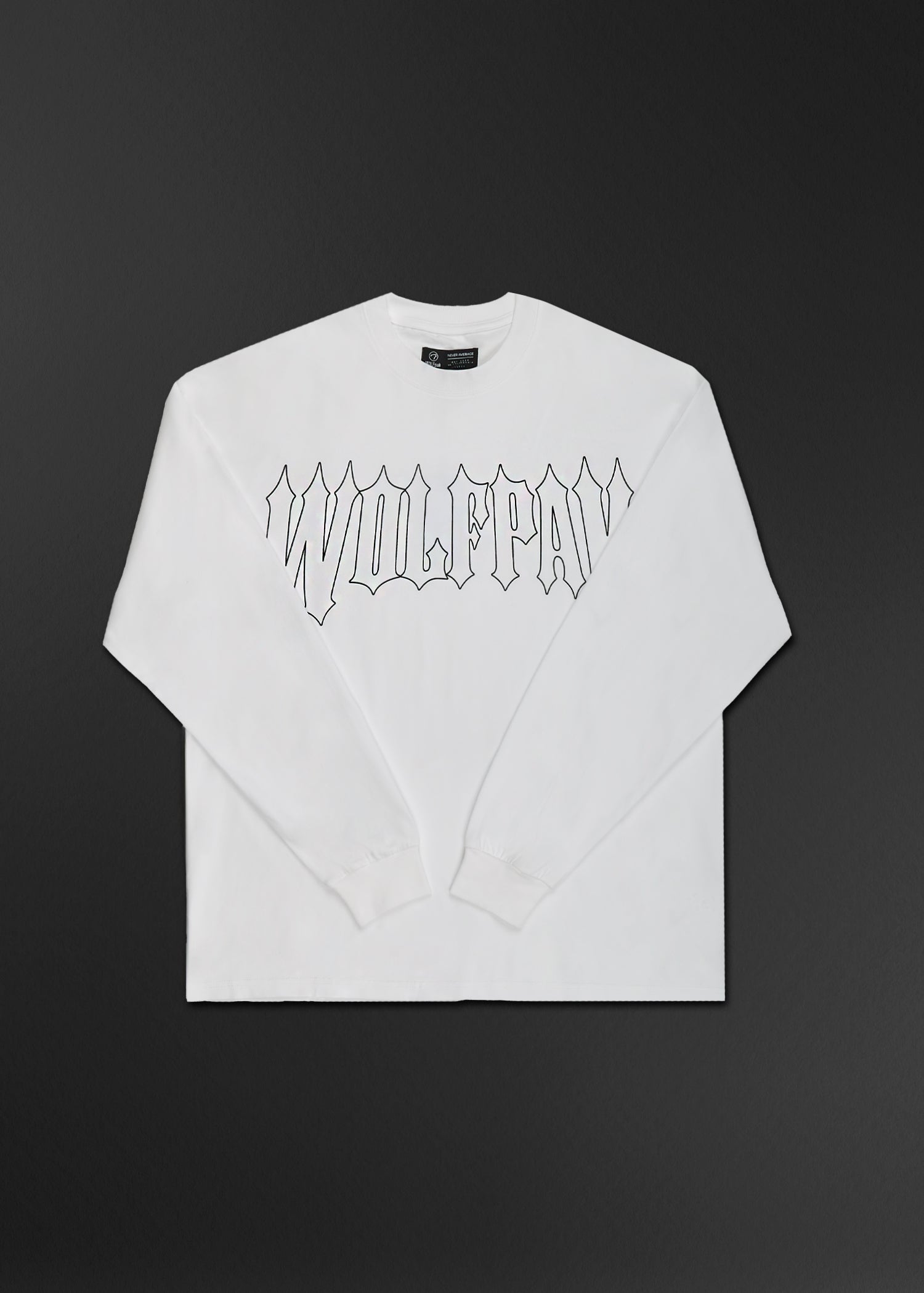 Ironwood Outline White Long Sleeve Tee