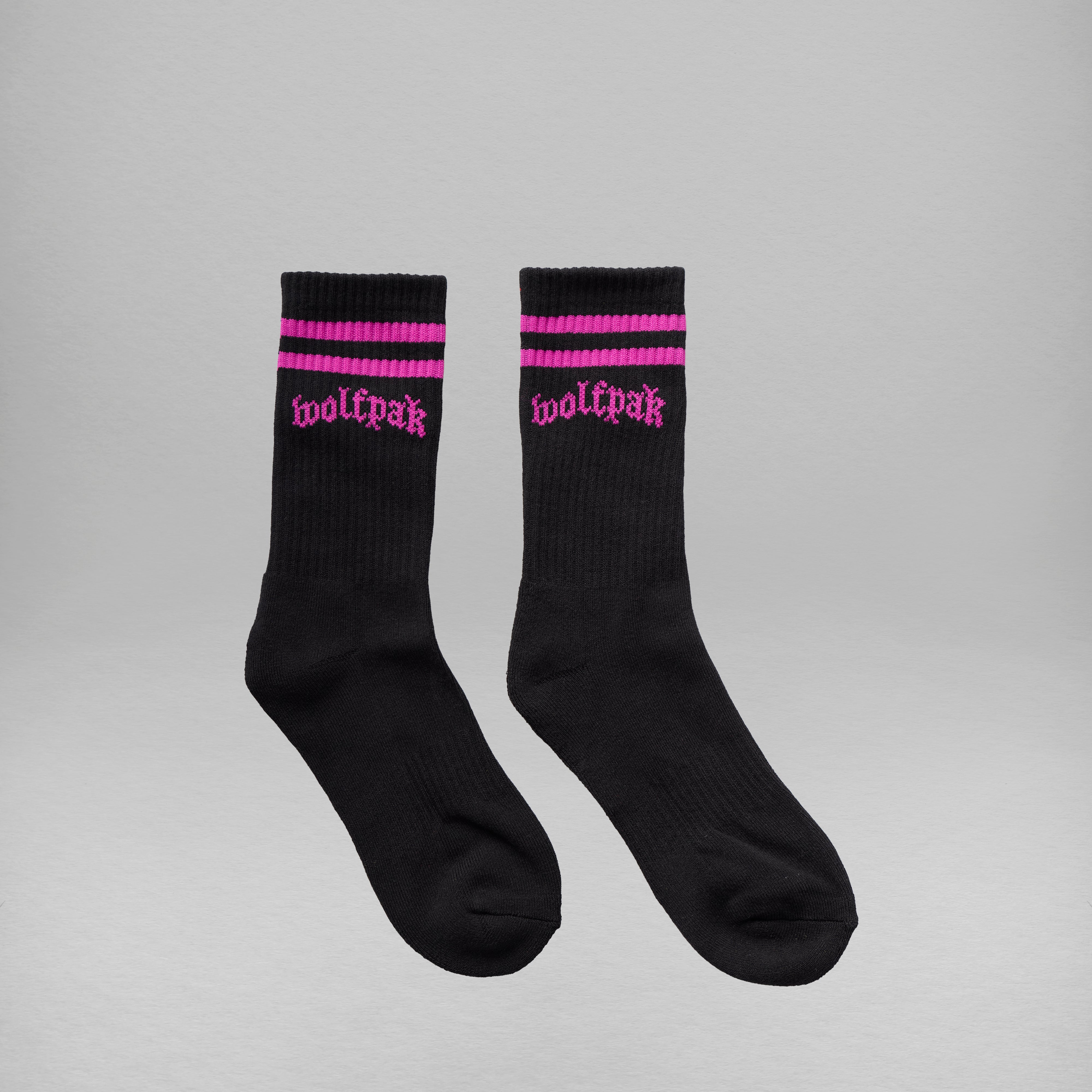 Deathwing Pink Black Crew Socks
