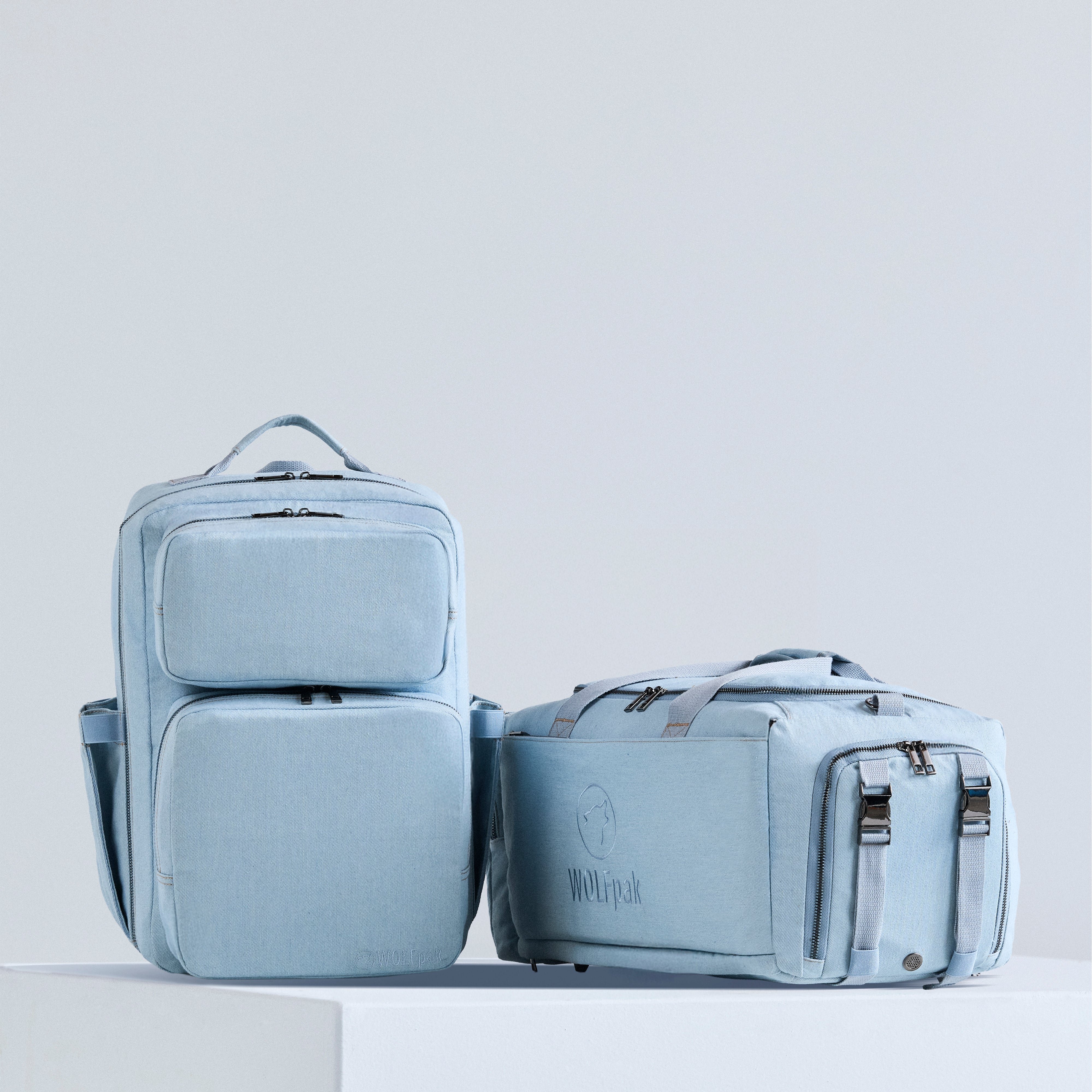 Classic Denim Backpack & Duffle Bundle