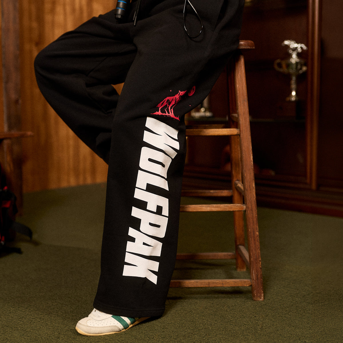 Red Wolf Wide Leg Sweat Pants