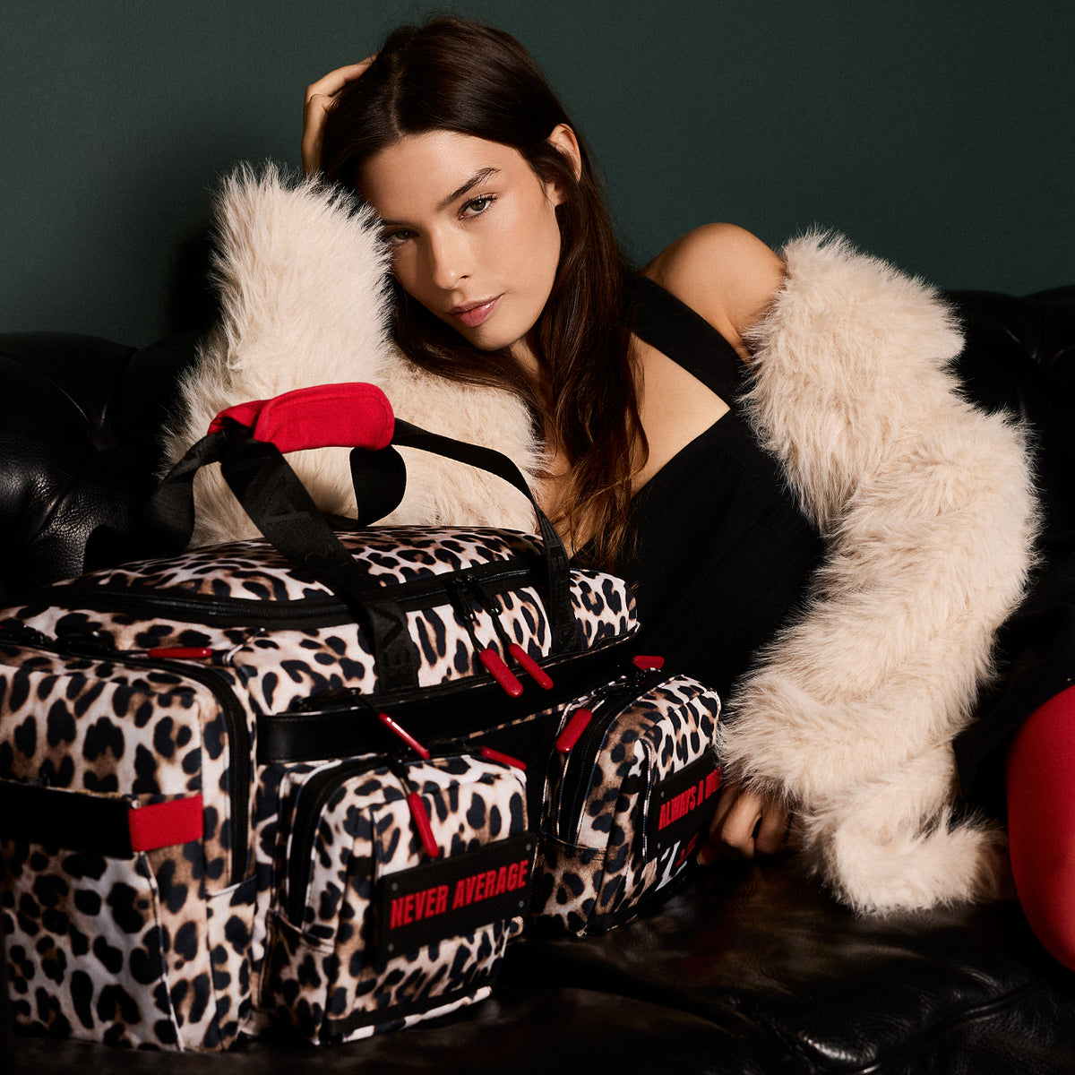 30L Perfect Duffle Bag Savage Red Leopard