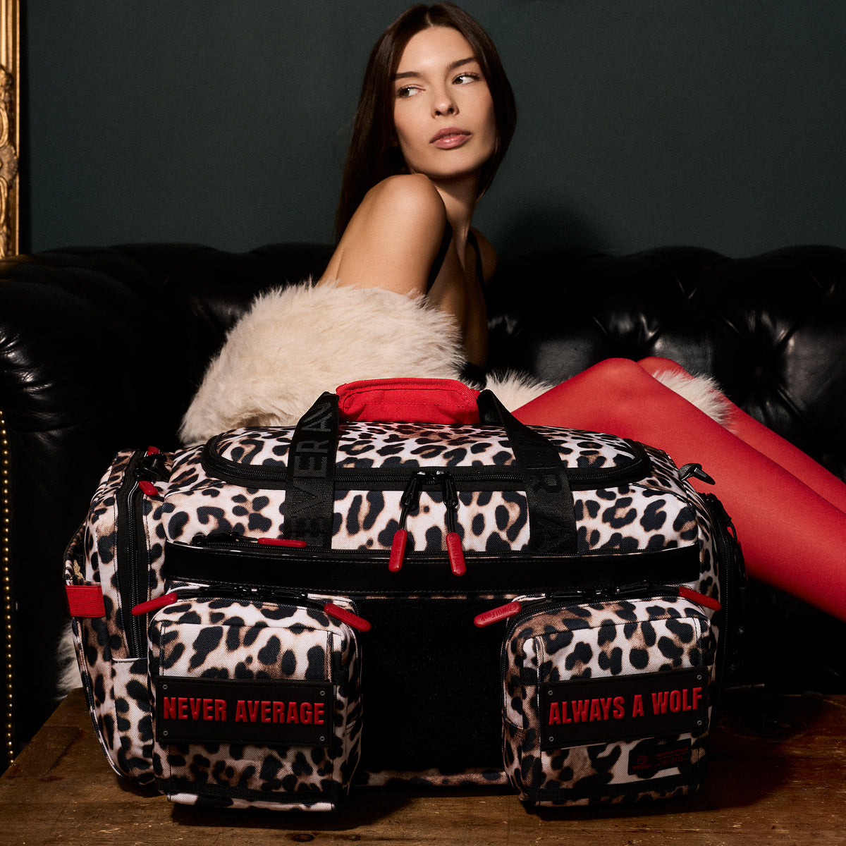 30L Perfect Duffle Bag Savage Red Leopard
