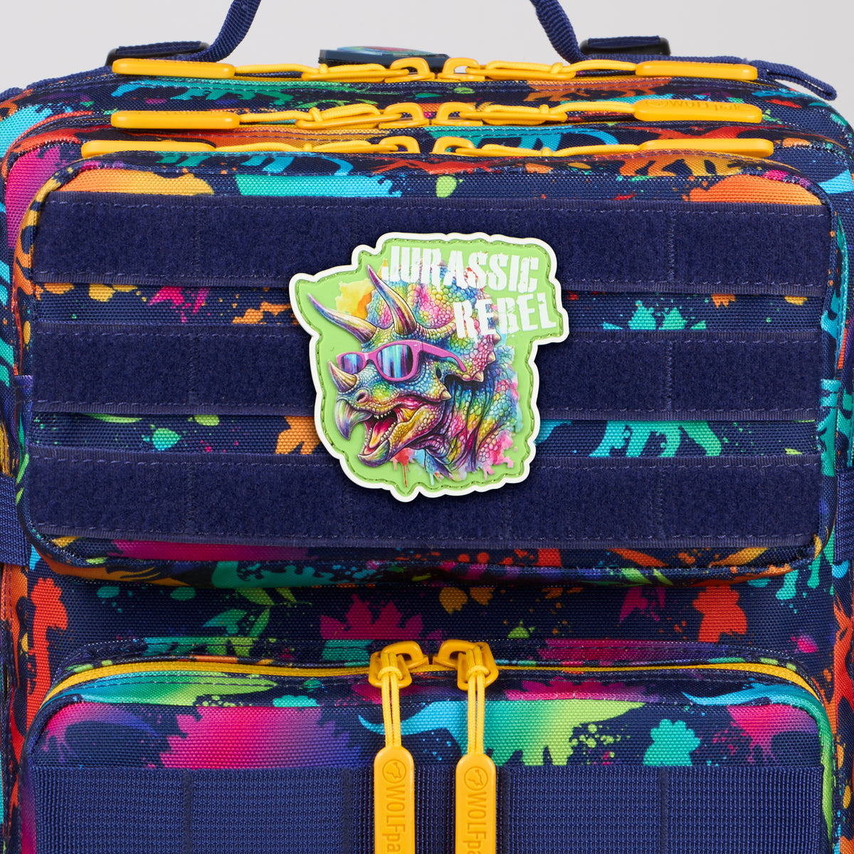 Neon Dino Jurassic Rebel Patch