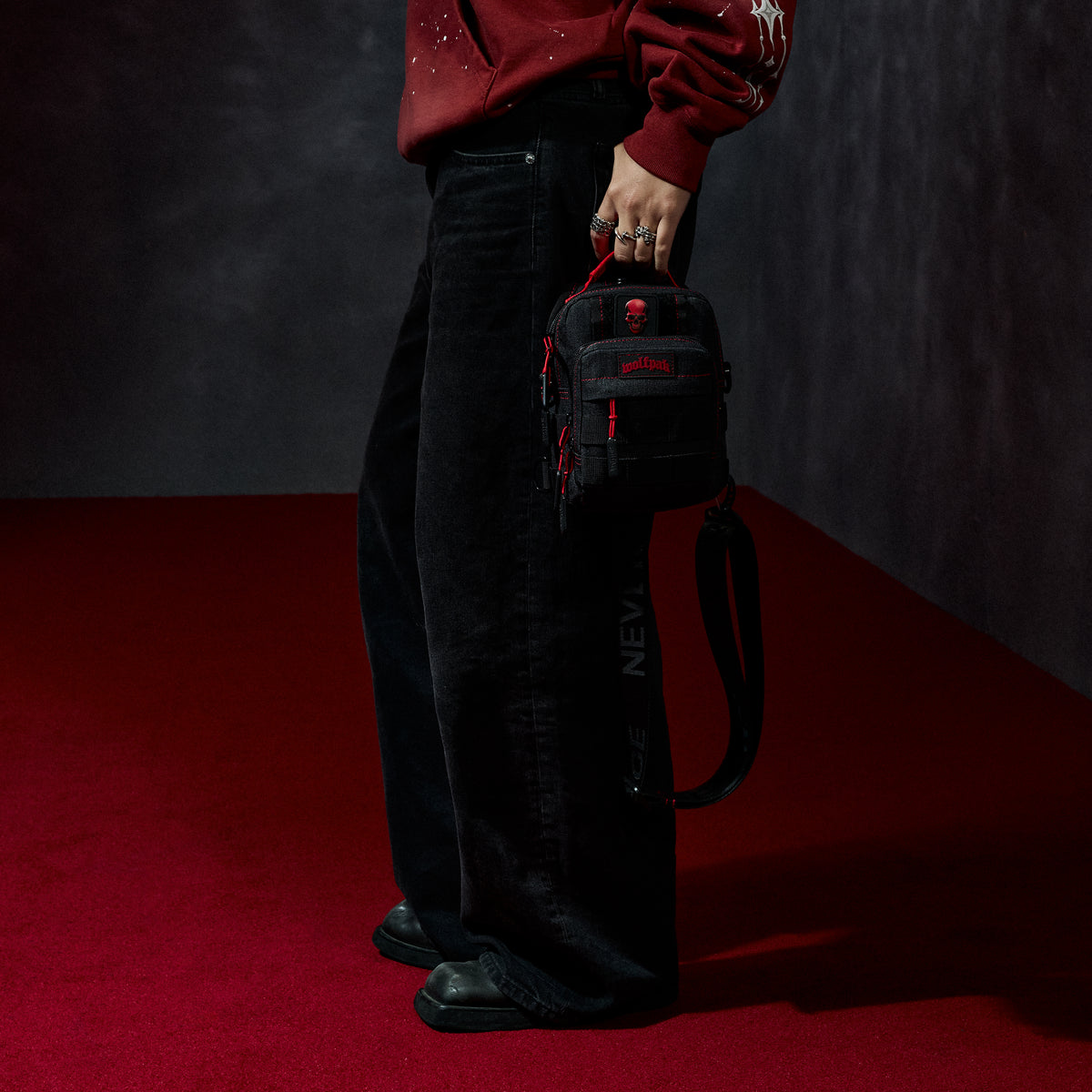 4L Mini Tactical Sling Bag Deathwing Red