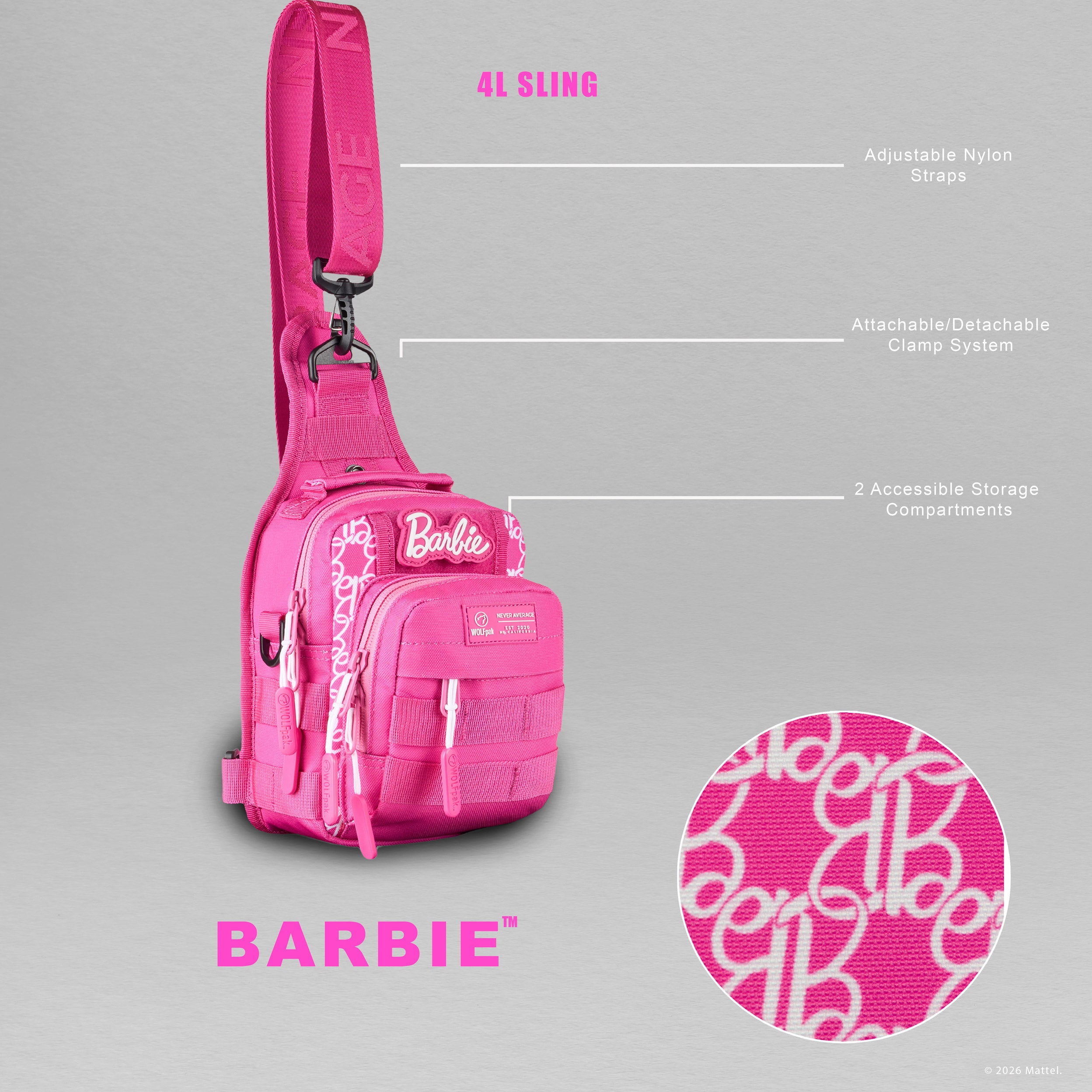 4L Mini Tactical Sling Bag Barbie