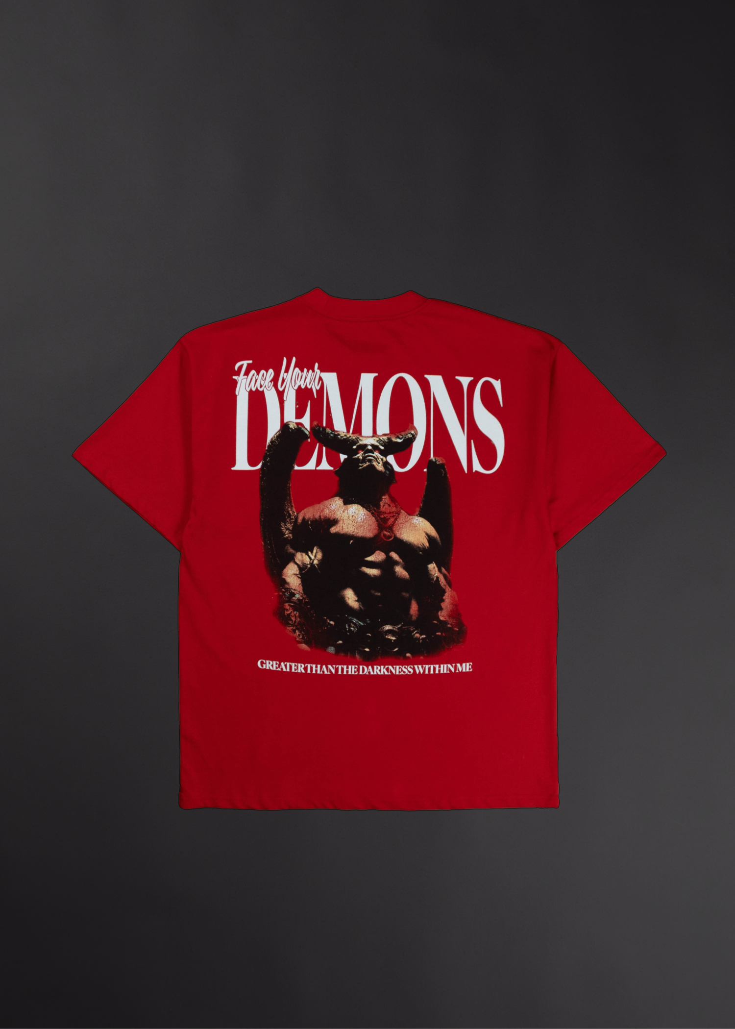 Greater Than Graphic T-Shirt Face Your Demons