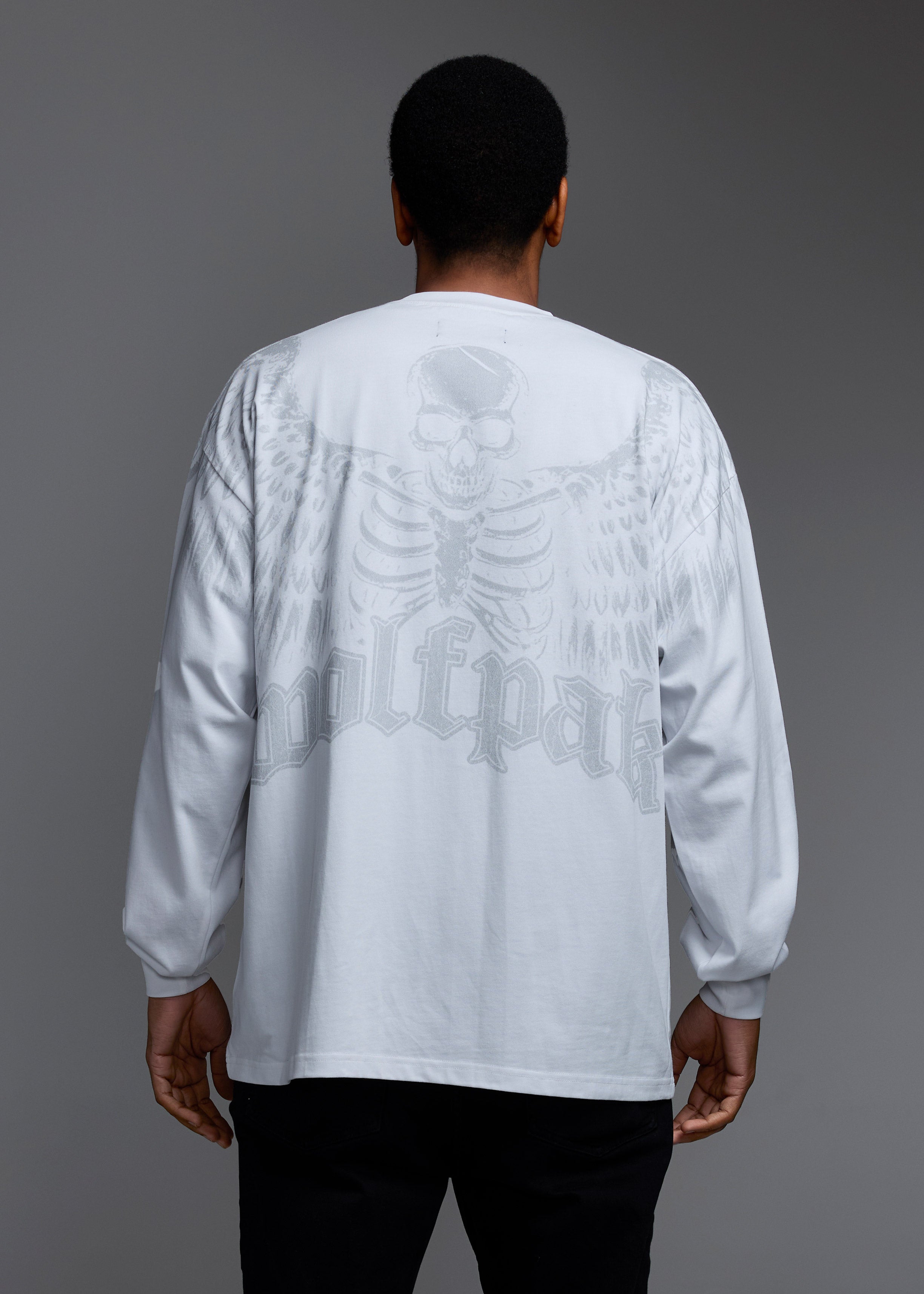 Deathwing White Long Sleeve Tee
