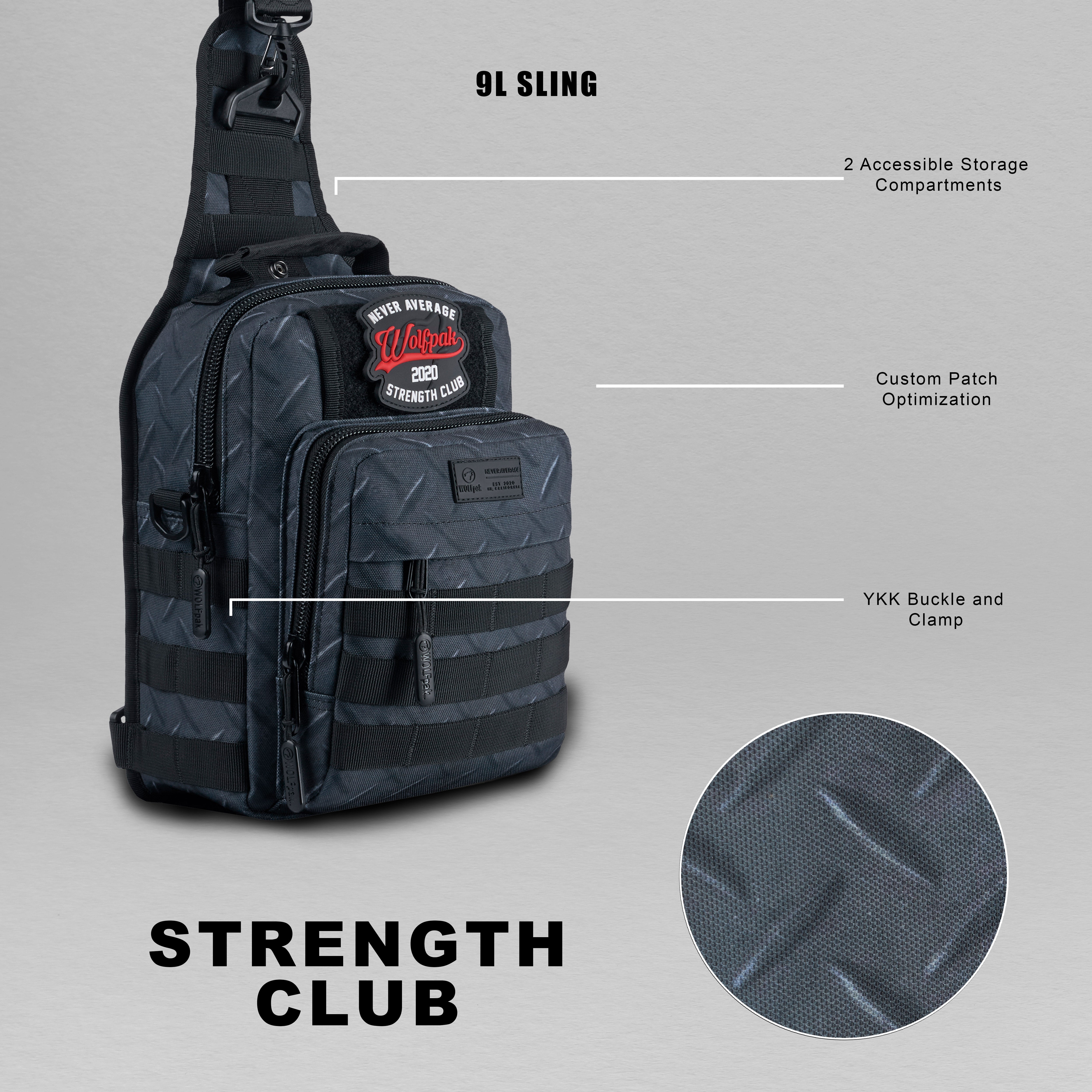 9L Tactical Sling Bag Strength Club