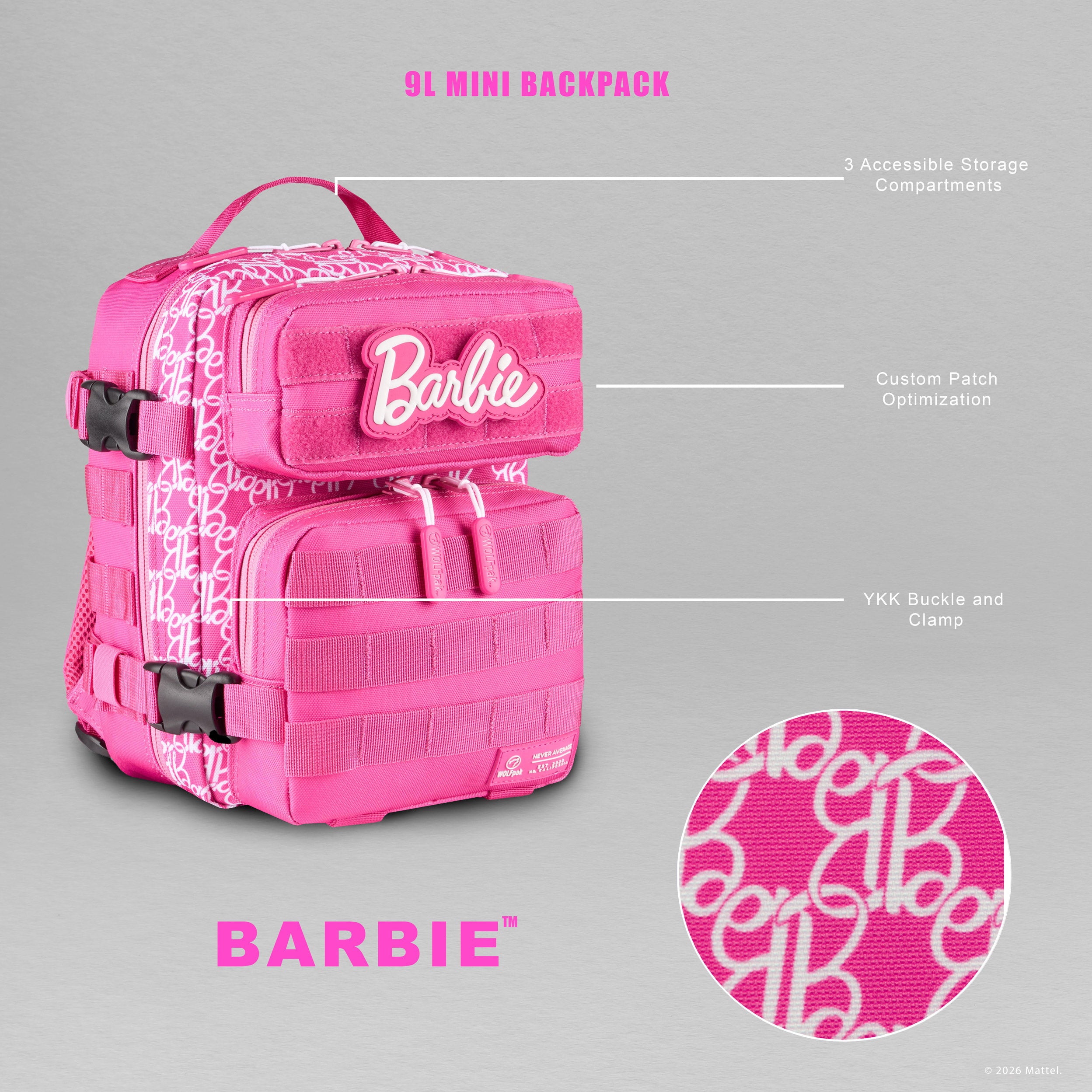9L Backpack Mini Barbie (High Demand will ship by 3/16)