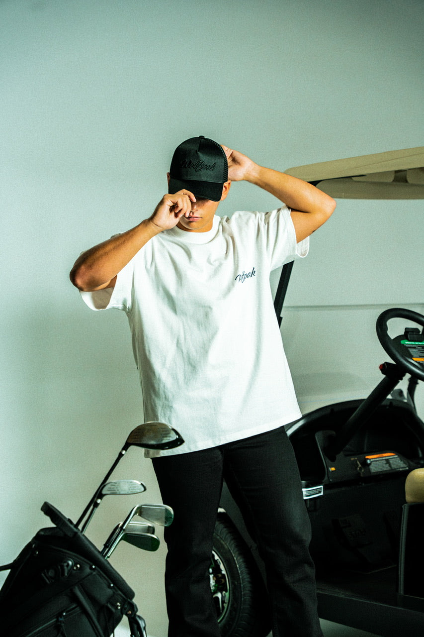 Trucker Cap Script Alpha Schwarz