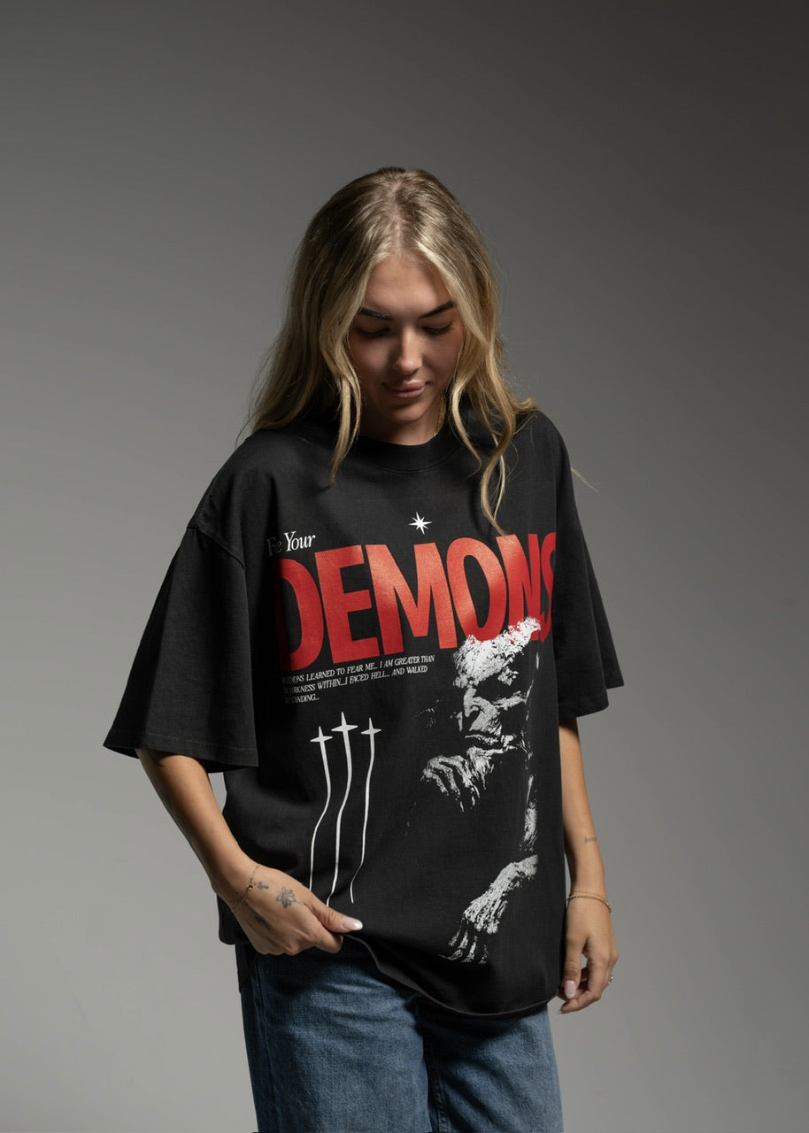Face Em Graphic T-Shirt Face Your Demons