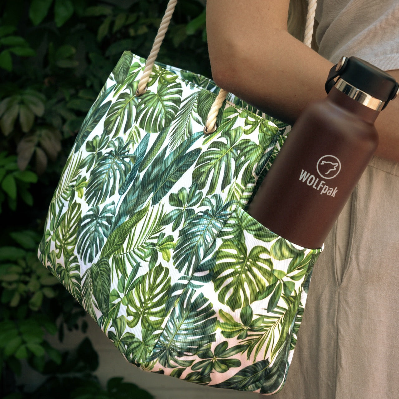 Tote Bag Green Palm