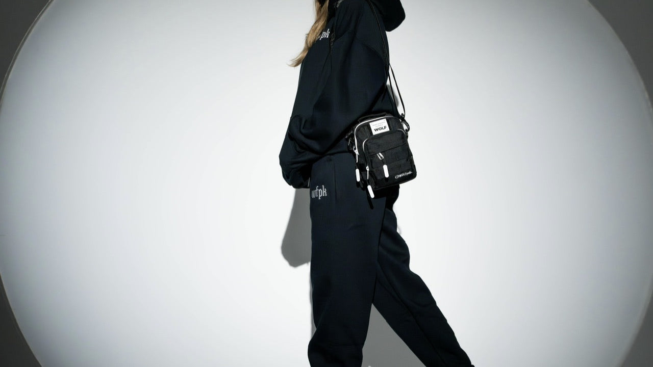 4L Mini Tactical Sling Bag Alpha Black White Accent