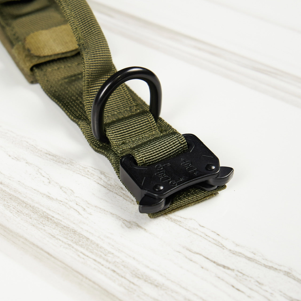 Tactical Nylon Dog Collar Green