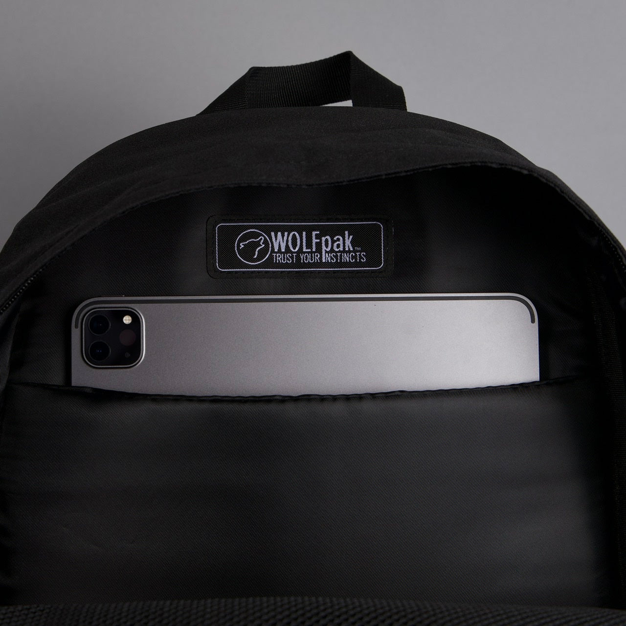Alpha Black Classic Velcro Backpack