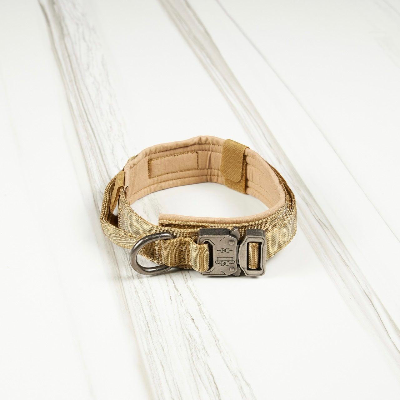Tactical Nylon Dog Collar Khaki