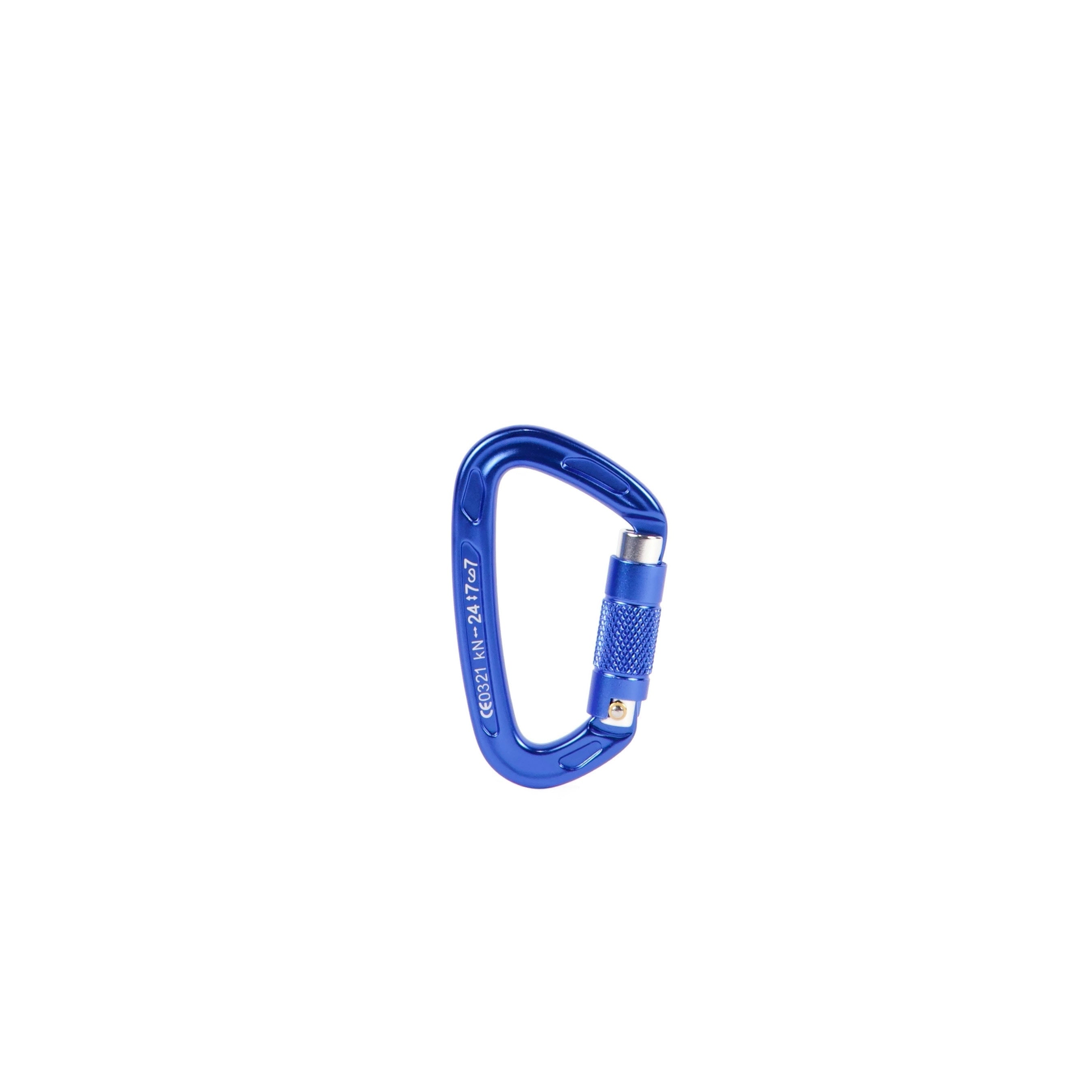 Karabiner mit automatischem Verschluss, Blau und Silber