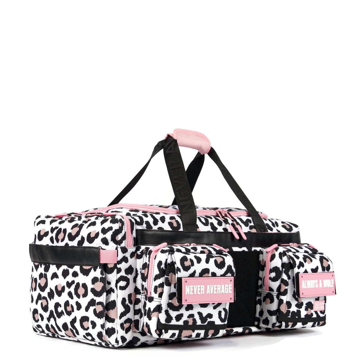 WOLFPAK | 45L BAGPACK LEOPARD PINK 45L Large Gym Backpack W/Cup Holders Pink Leopard - LHI main image 2