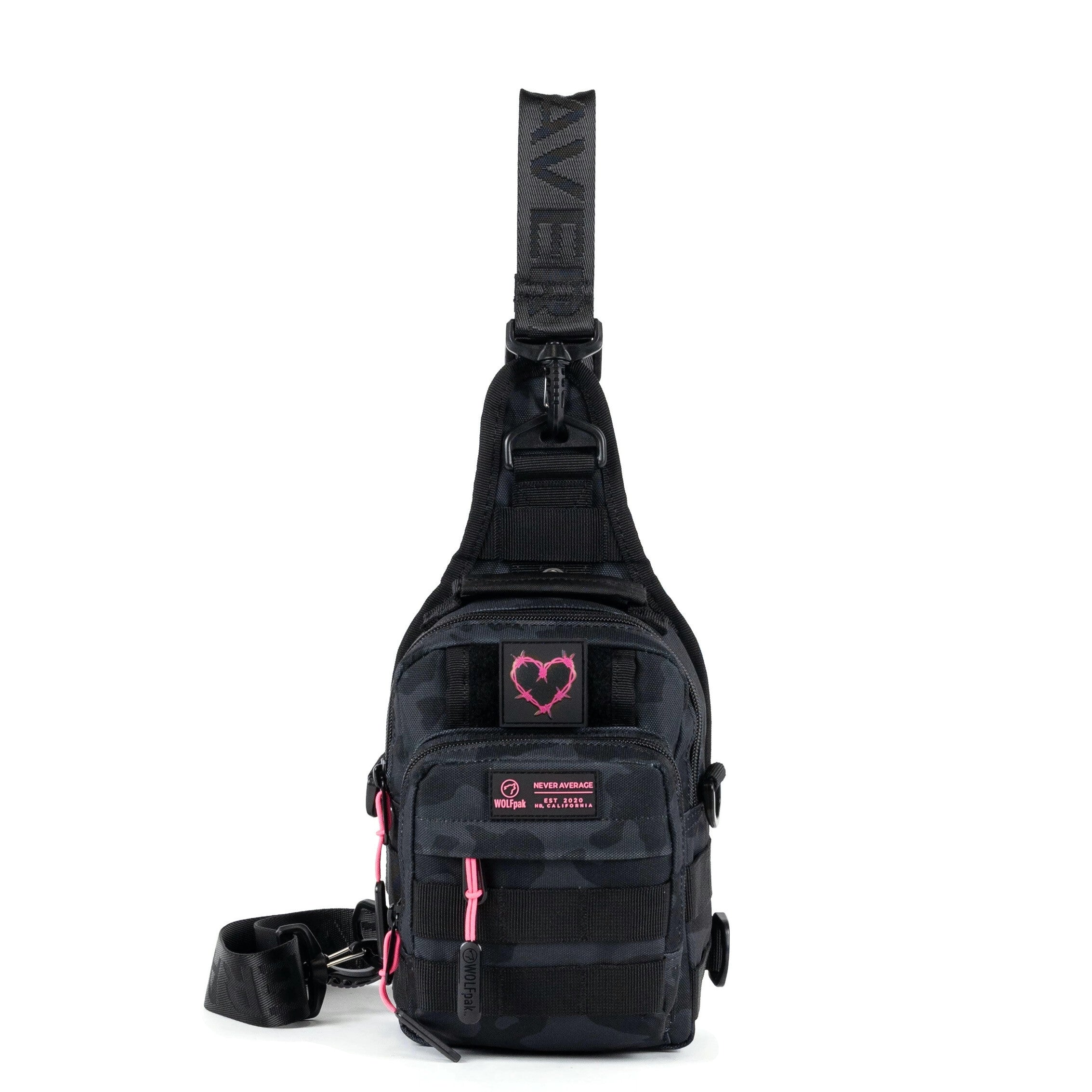4L Mini Tactical Sling Bag Black Hearts