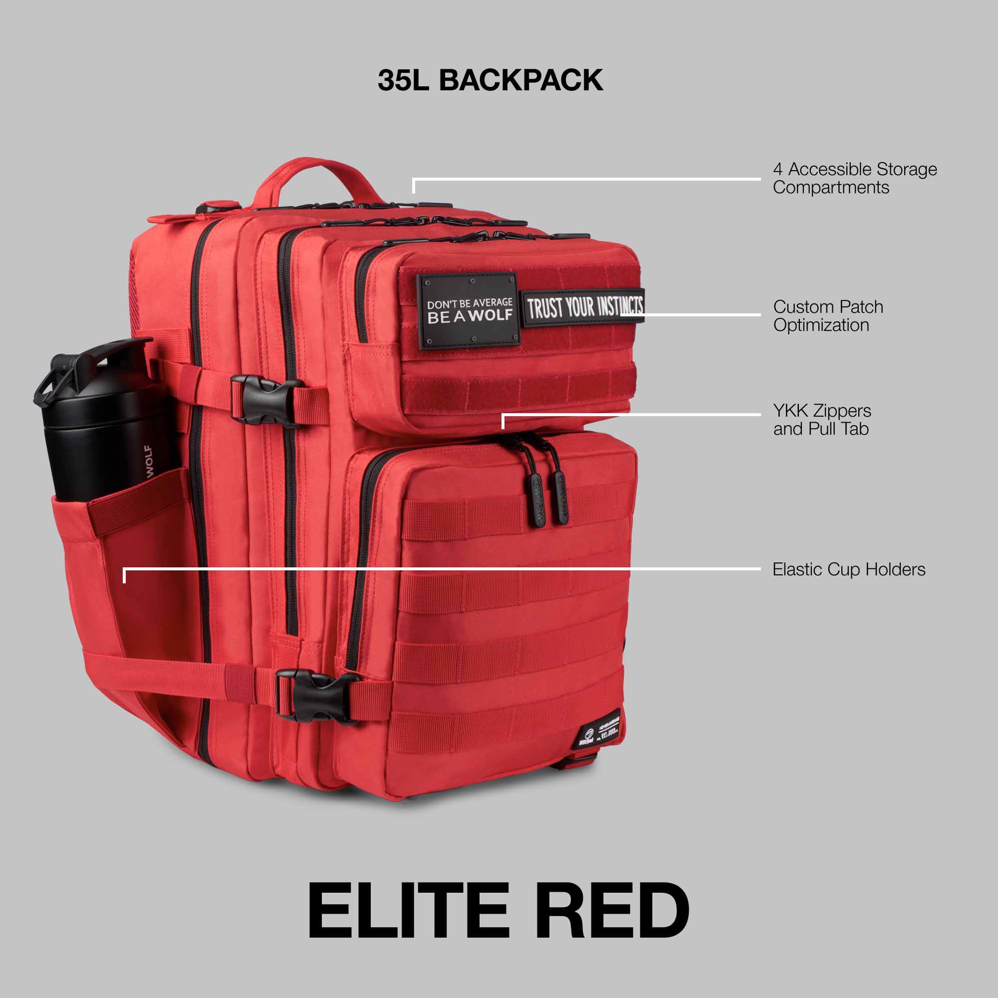 35L Rucksack Elite Rot