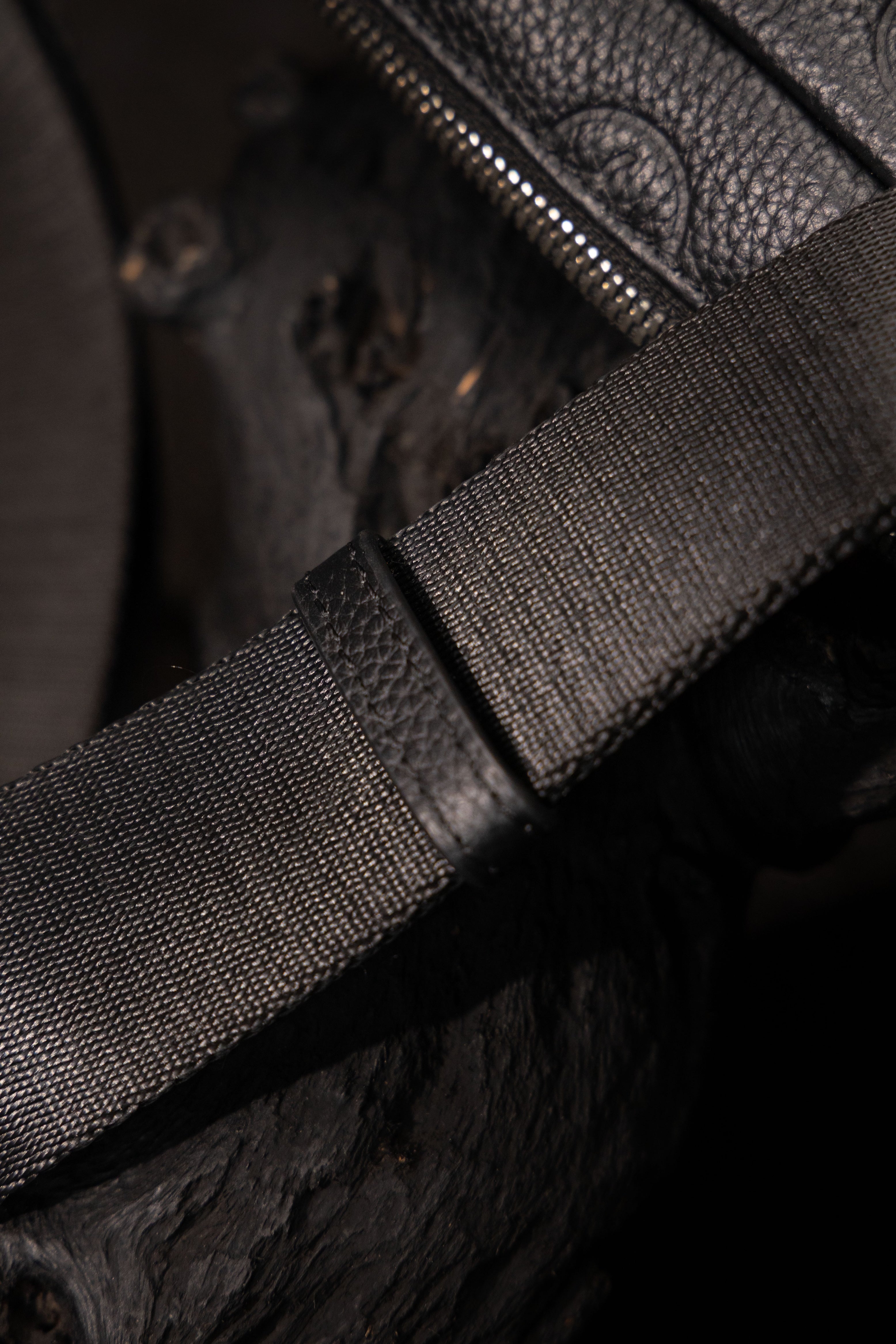 Sac à bandoulière en cuir de luxe noir