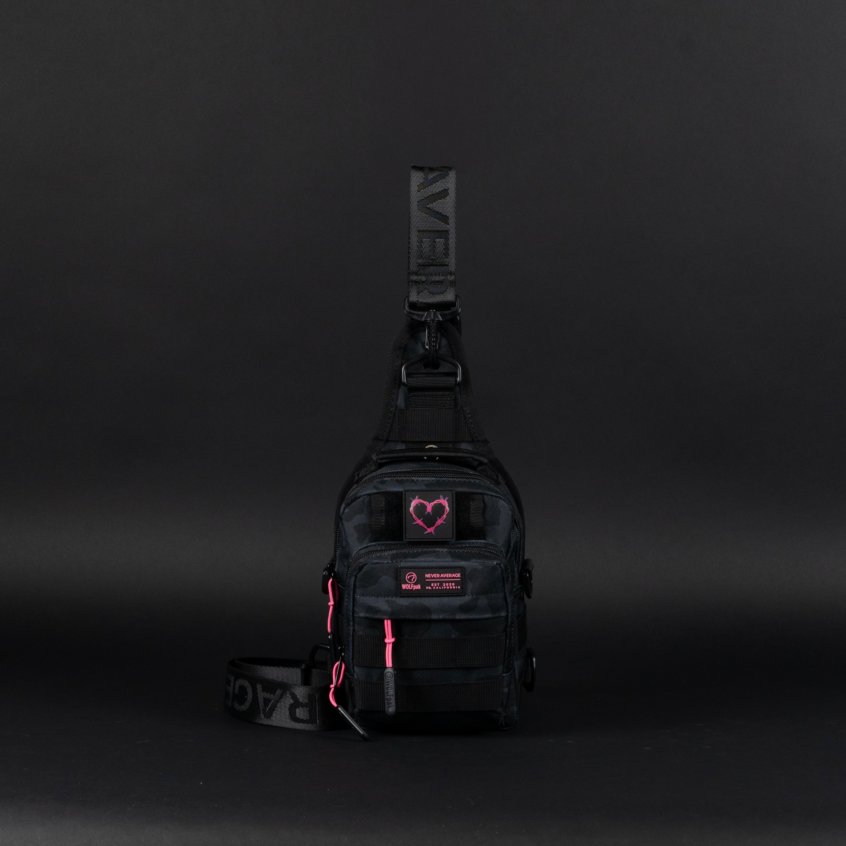 4L Mini Tactical Sling Bag Black Hearts