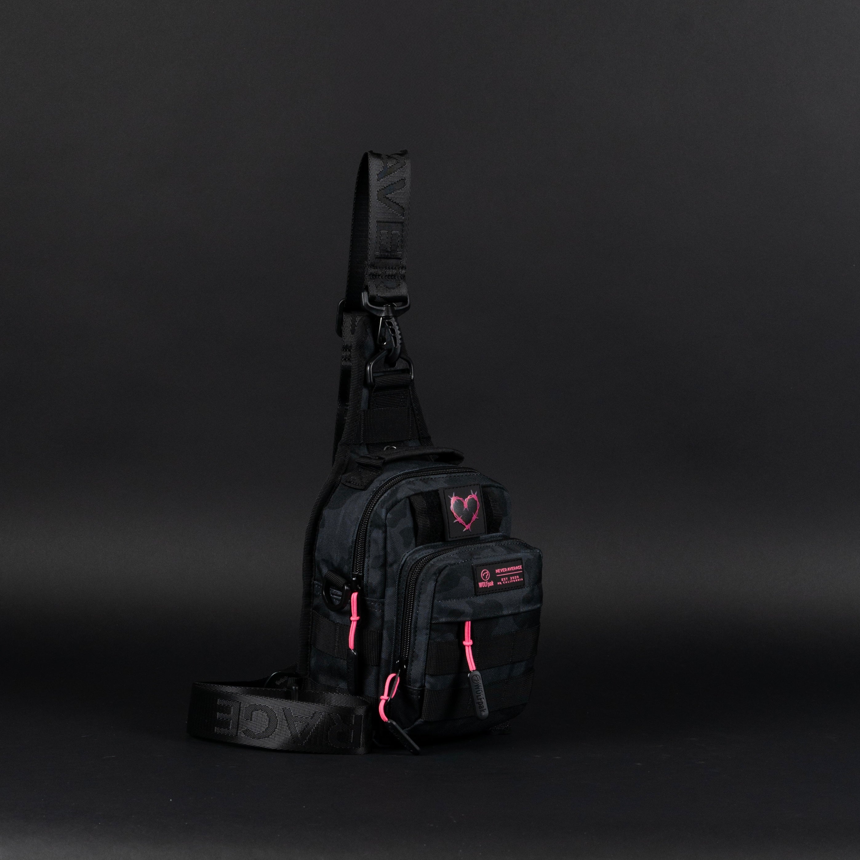 4L Mini Tactical Sling Bag Black Hearts