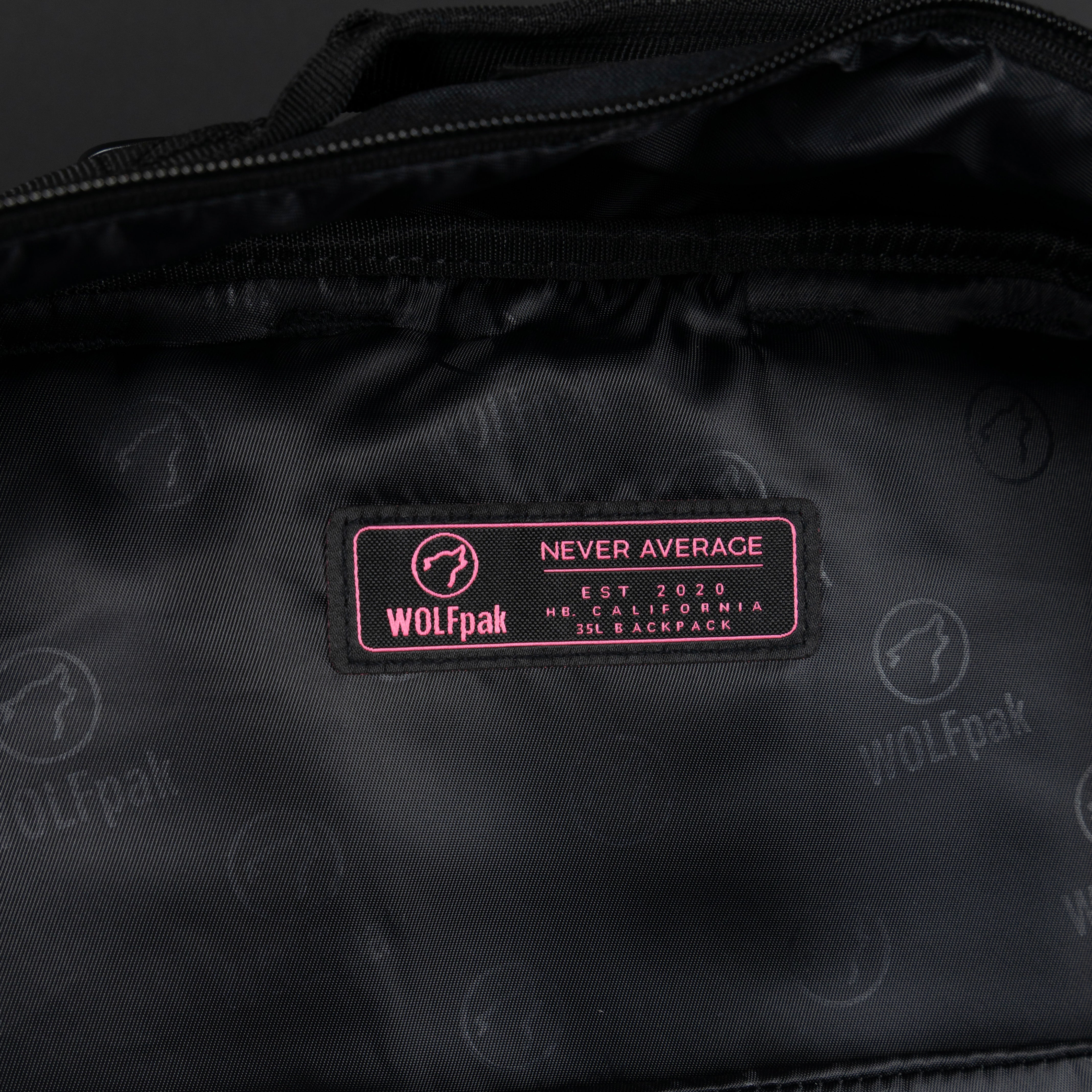 35L Backpack Black Hearts