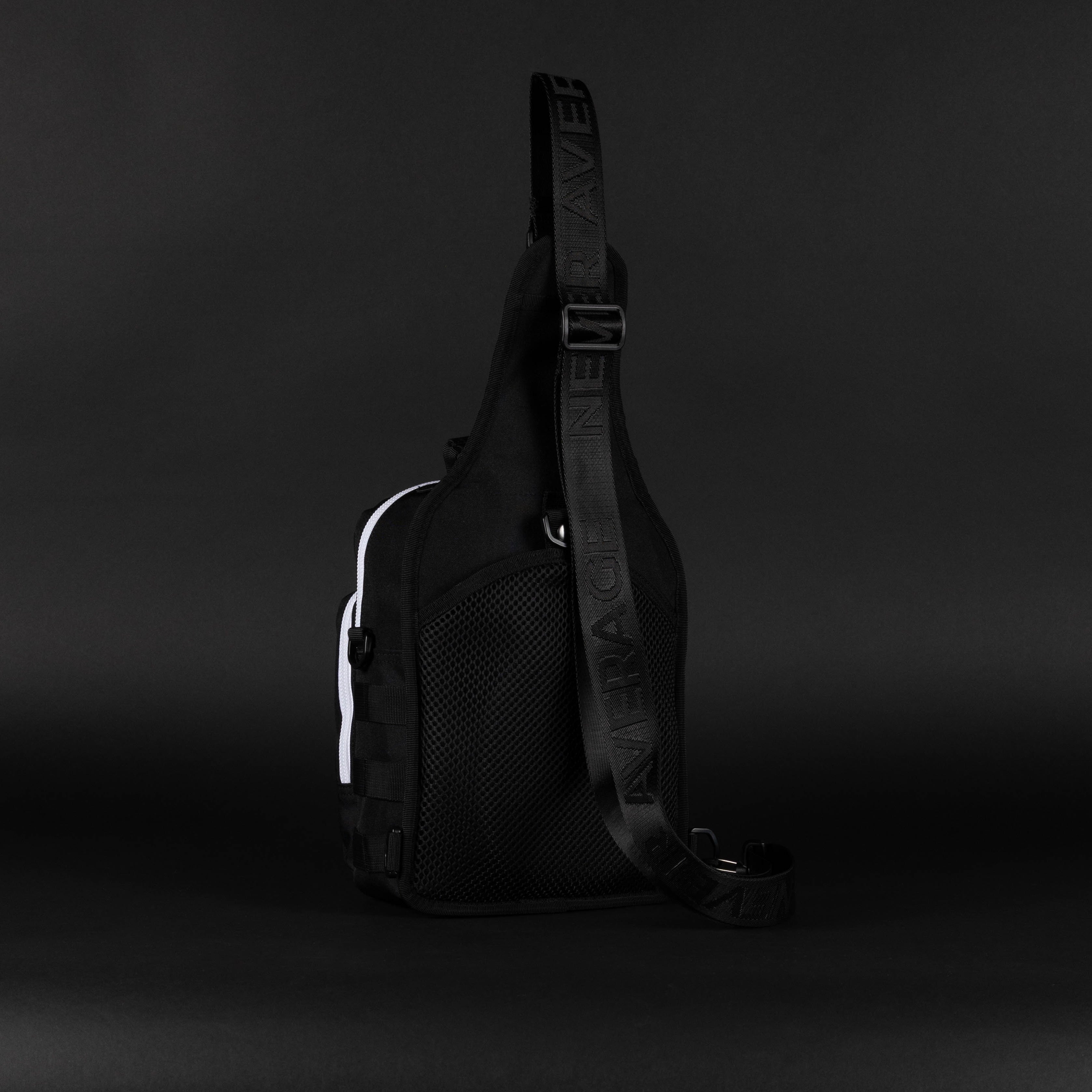 9L Tactical Sling Bag Alpha Black with White Accents