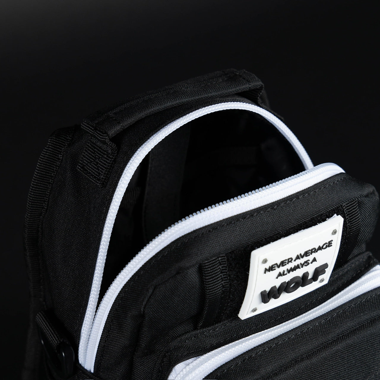 4L Mini Tactical Sling Bag Alpha Black White Accent