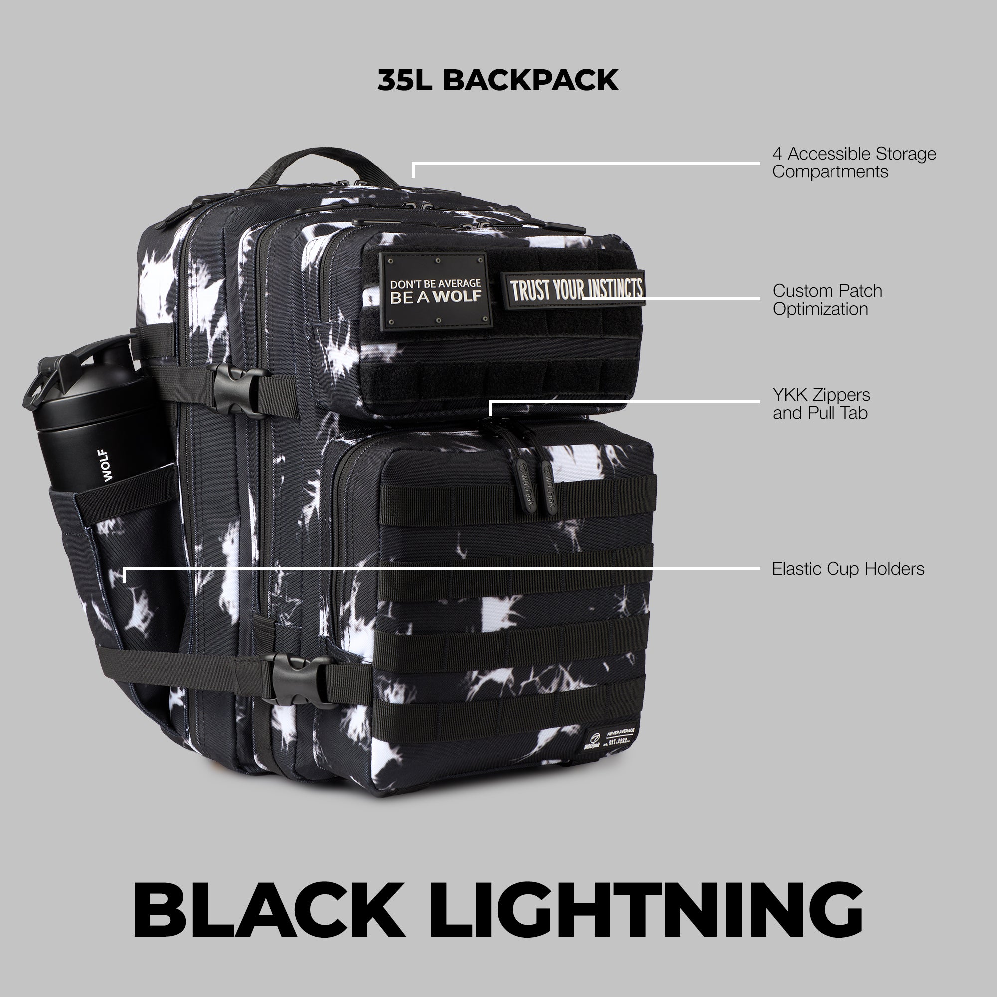 Sac à dos 35L Lightning noir