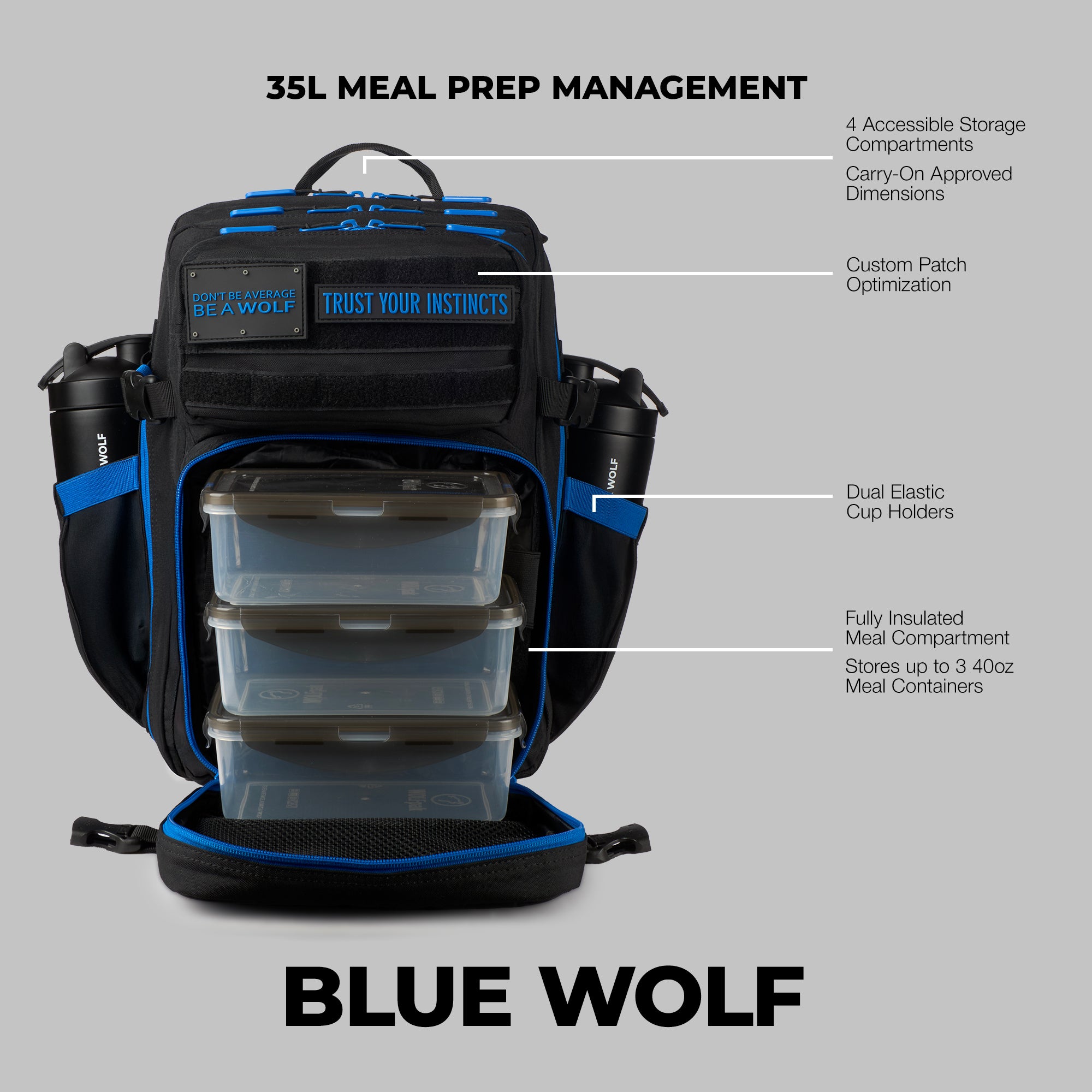35L Blue Wolf Meal Prep Management