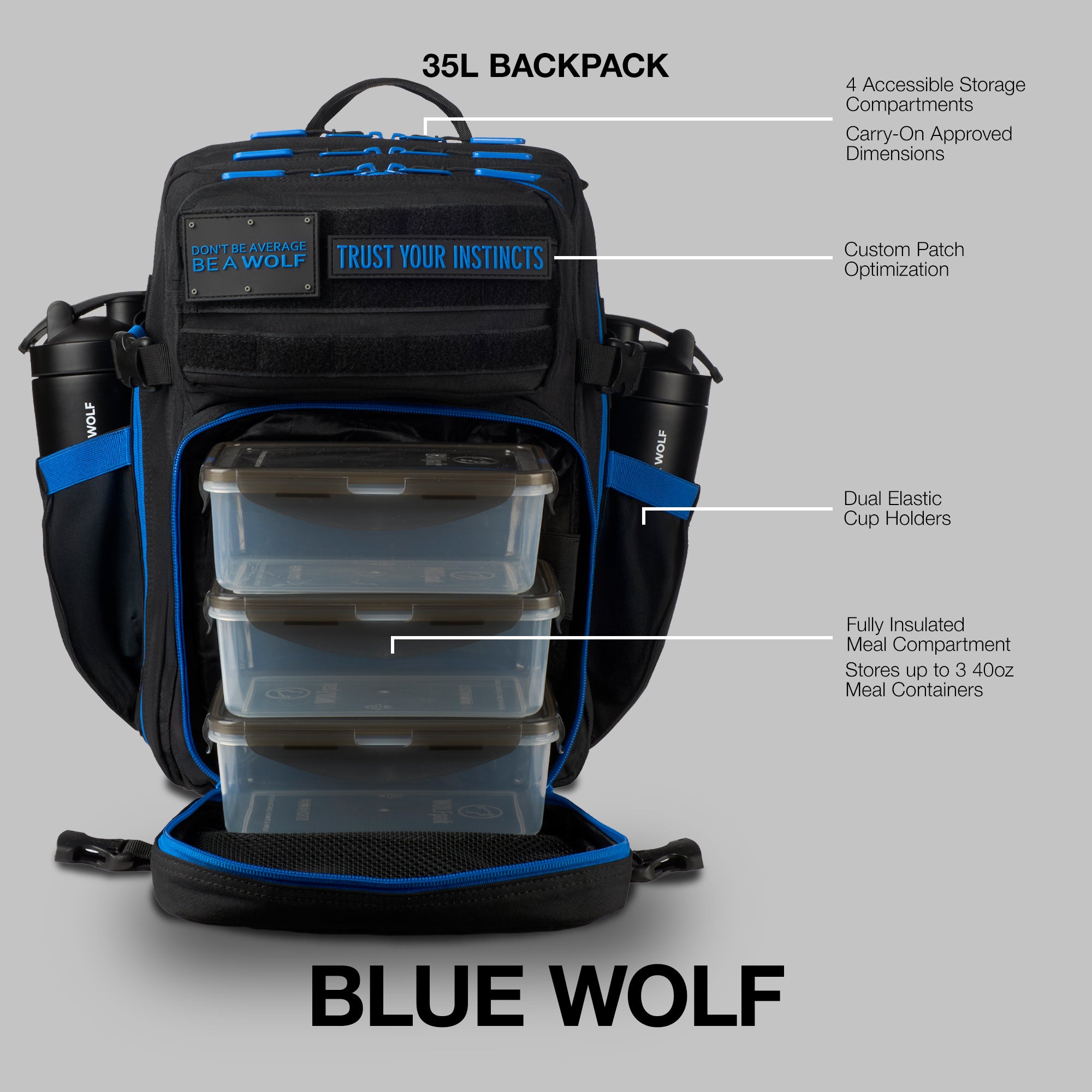 35L Blue Wolf Meal Prep Management
