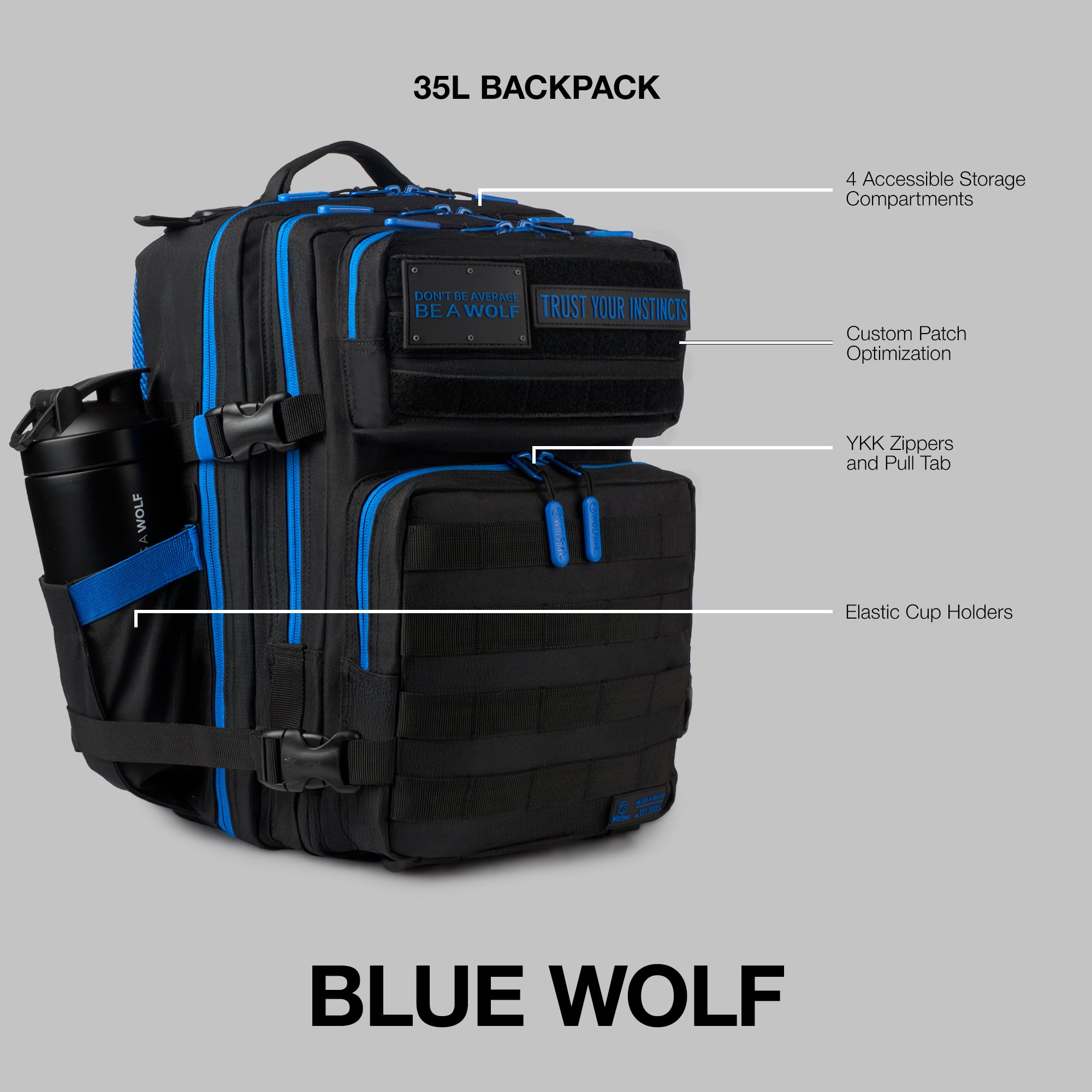 35L Backpack Blue Wolf