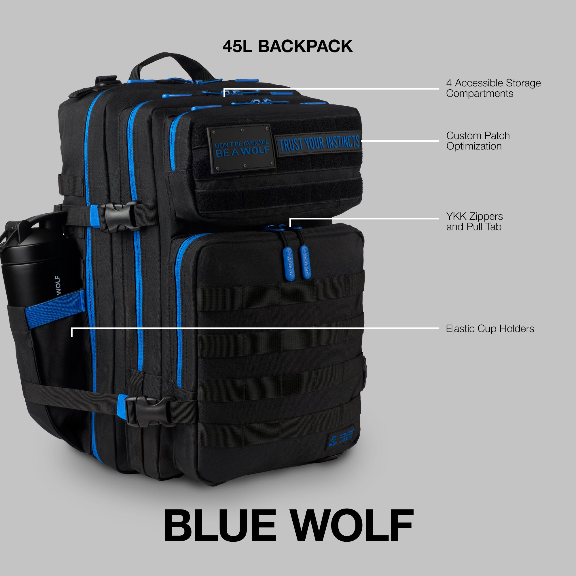 45L Backpack Blue Wolf PREVIEW