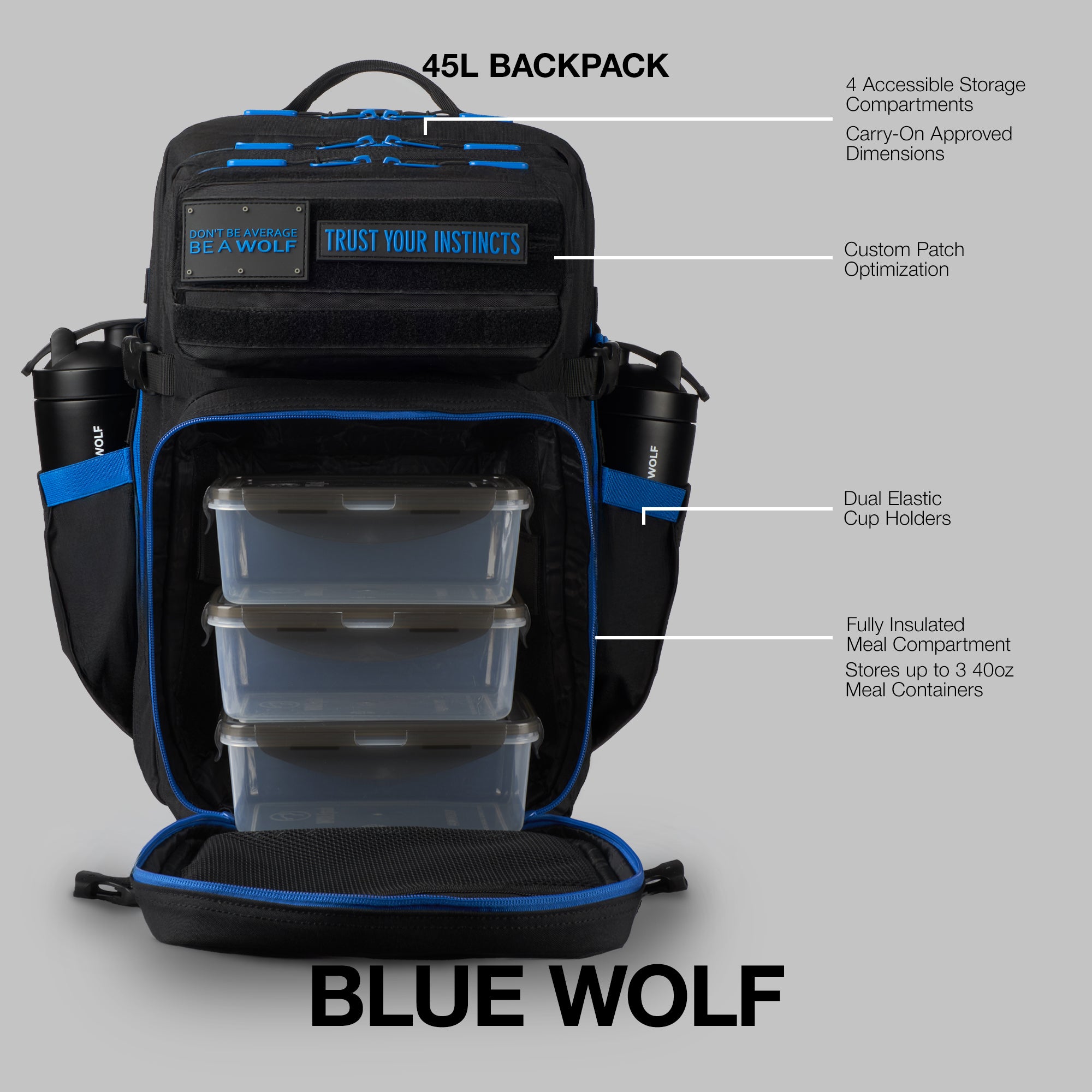 45L Blue Wolf Meal Prep Management PREVIEW
