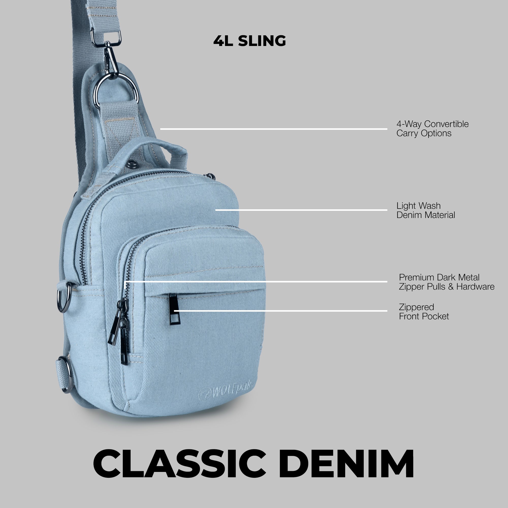 4L Mini Sling Bag Classic Denim