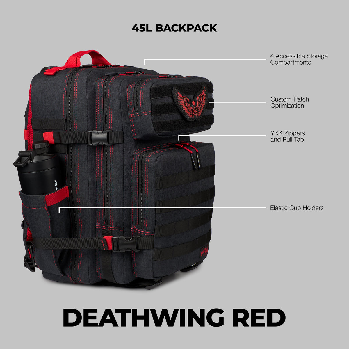 45L Backpack Deathwing Red