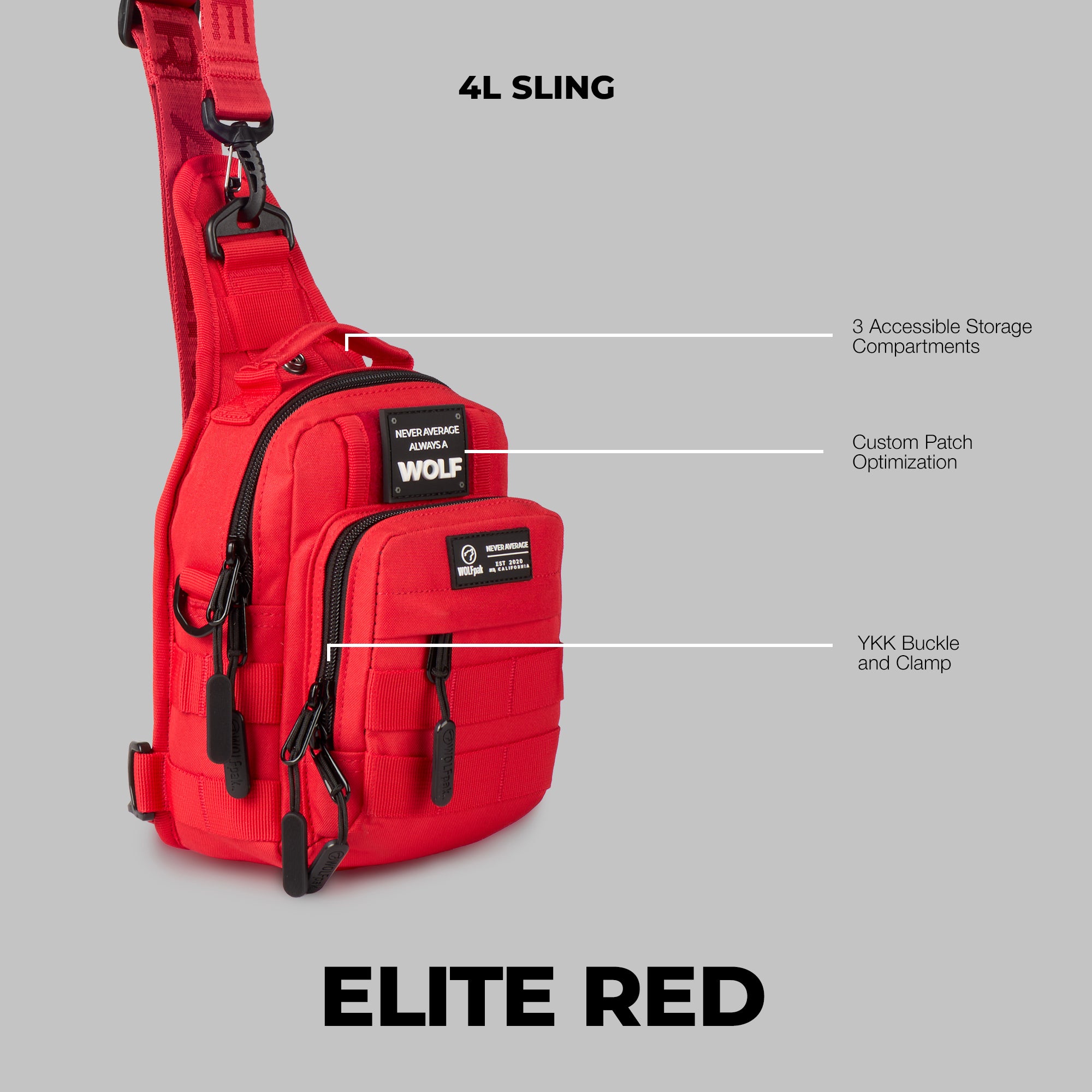 4L Mini Tactical Sling Bag Elite Red