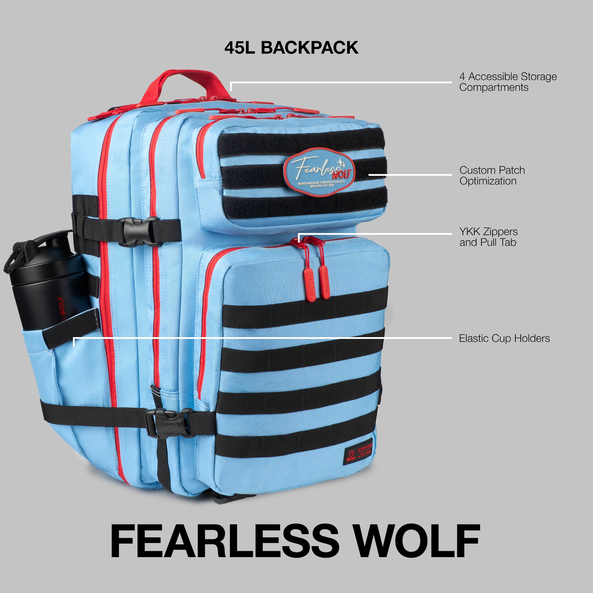 45L Backpack Fearless Wolf Preview