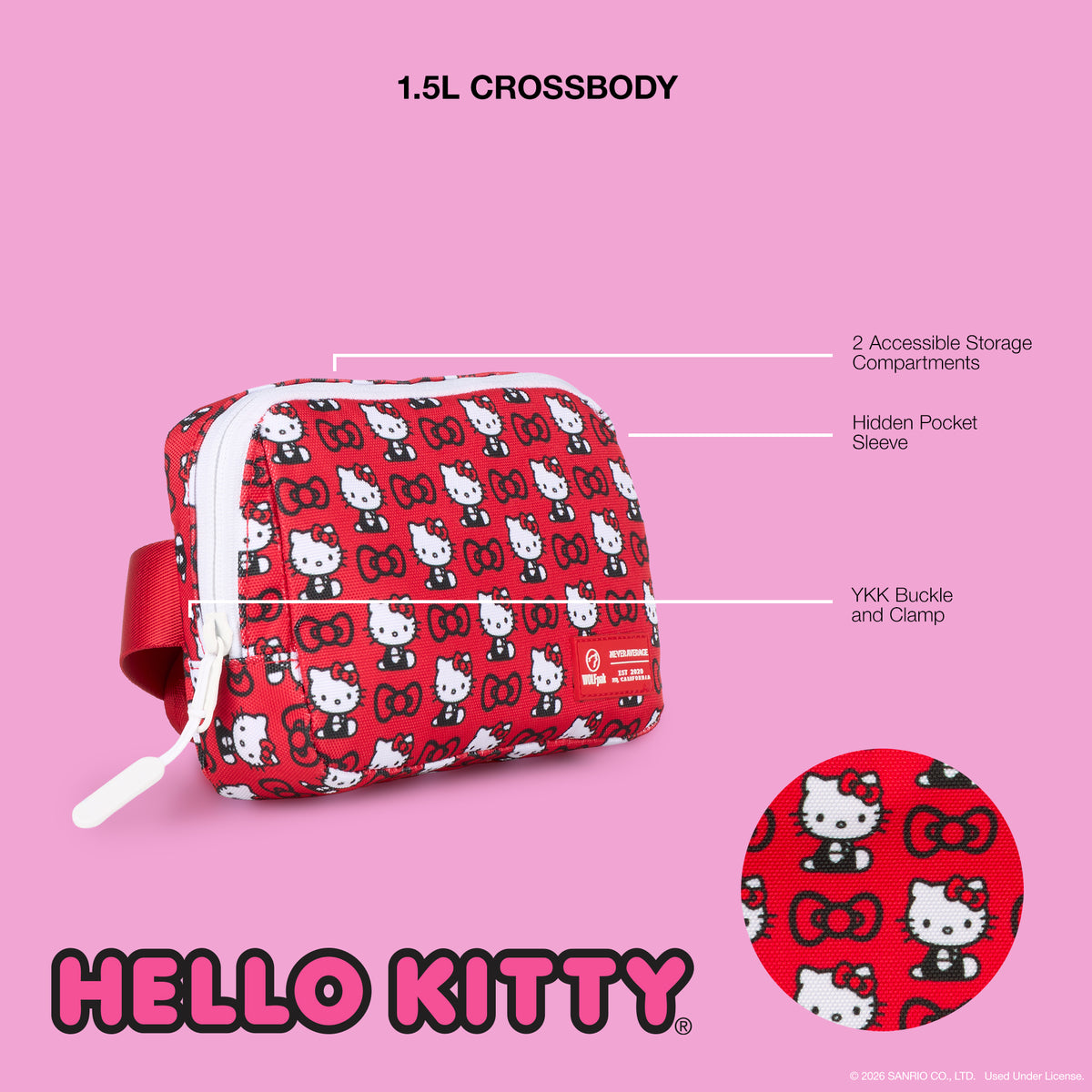 1.5L Crossbody Pack Hello Kitty
